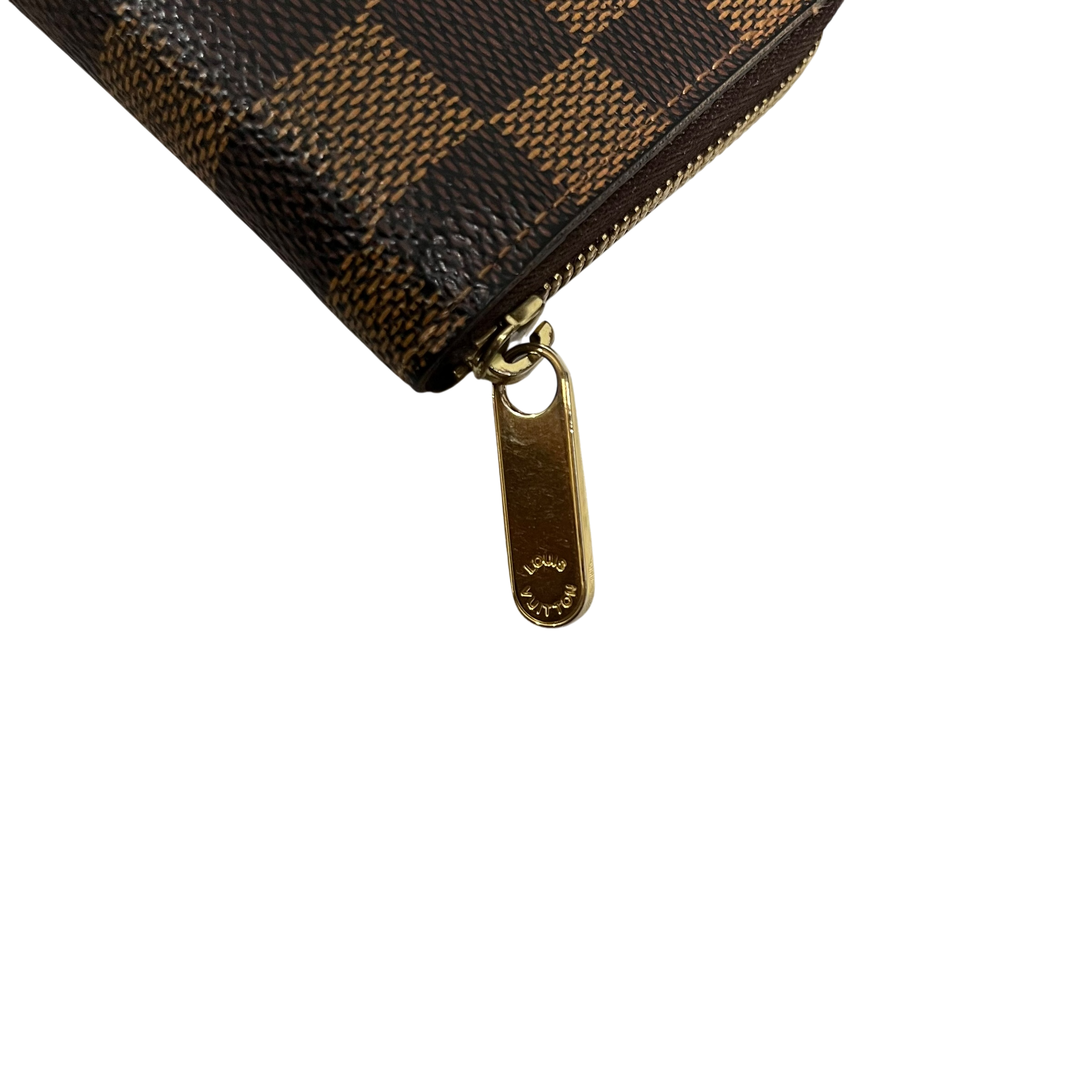 LOUIS VUITTON/Coin Wallet/Leather/BRW/M's/zip wallet view 3