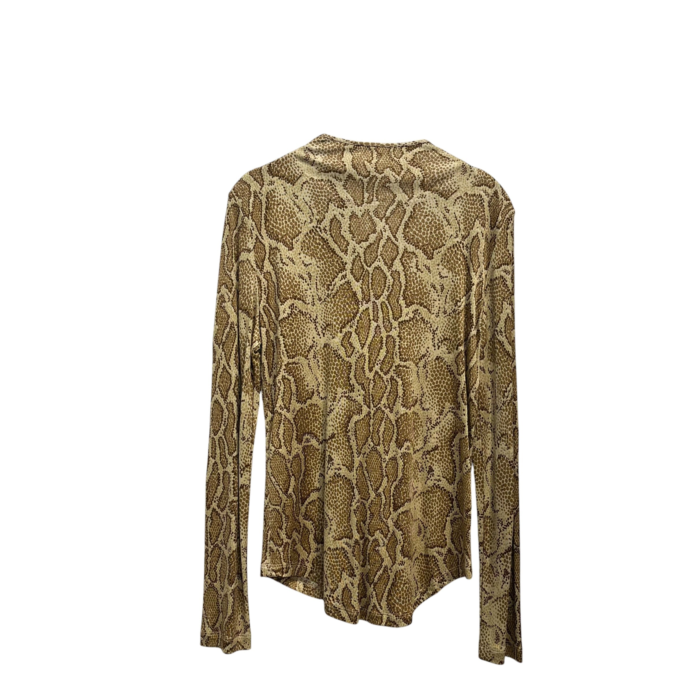 Chloe/LS Shirt/S/Animal Pattern/BEG/ZIP UP-PYTHON view 2