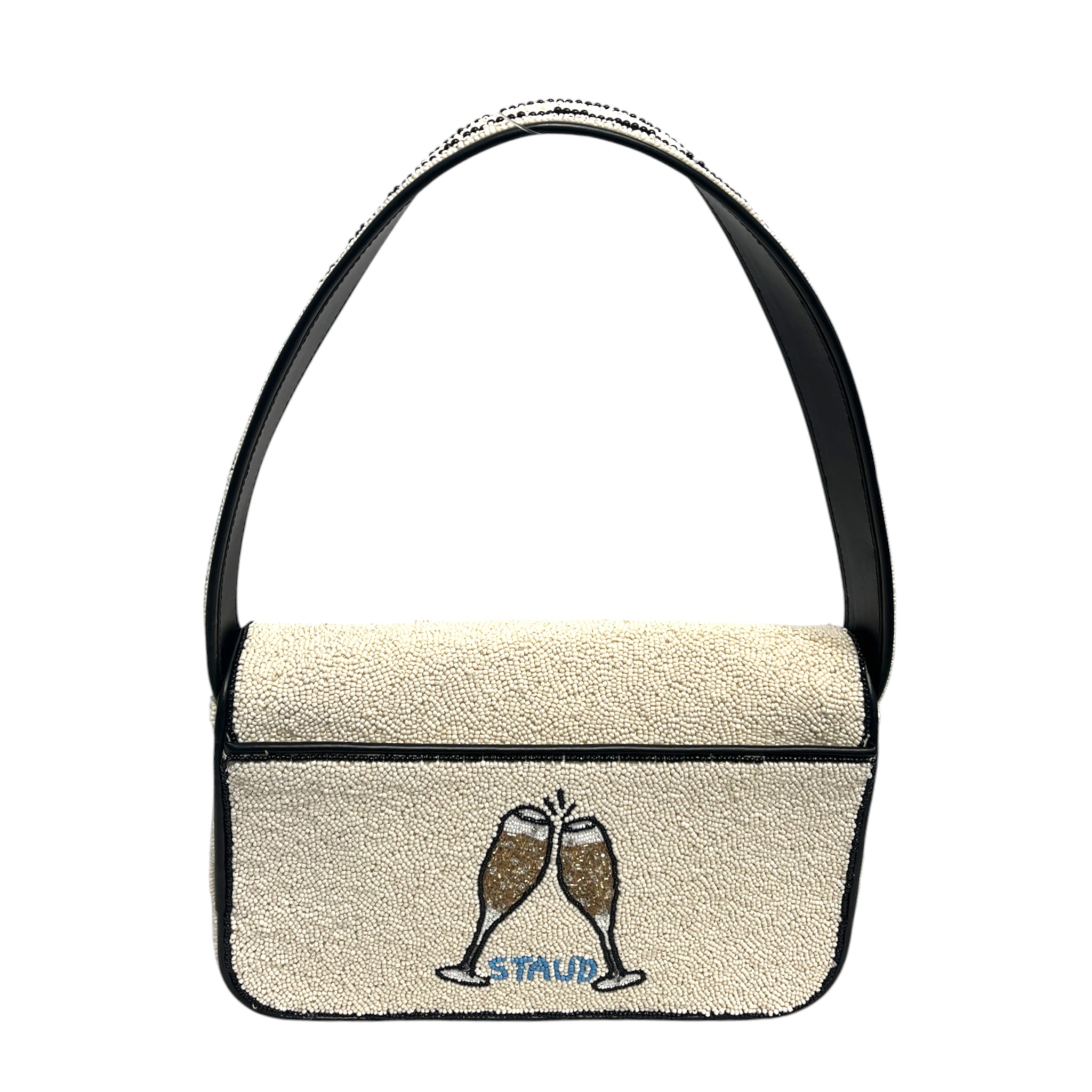 STAUD/Hand Bag/Graphic/Leather/CRM/ view 2