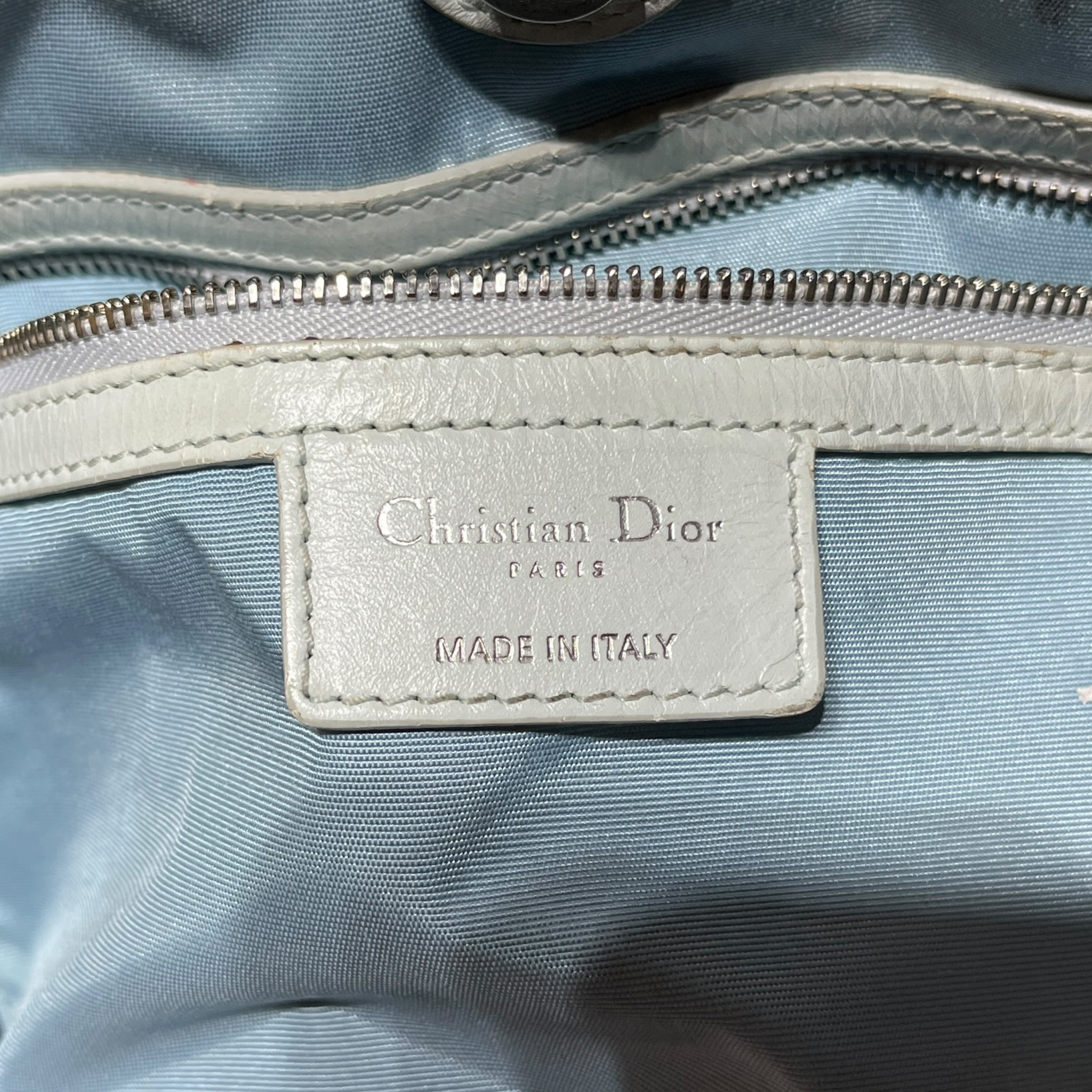 Christian Dior/Tote Bag/Leather/BLU/panarea tote bag view 5