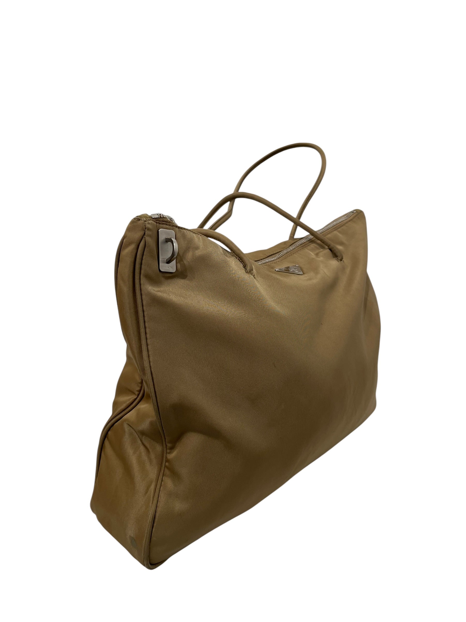 PRADA/Tote Bag/Nylon/BEG/ZIPPER LOCK view 7