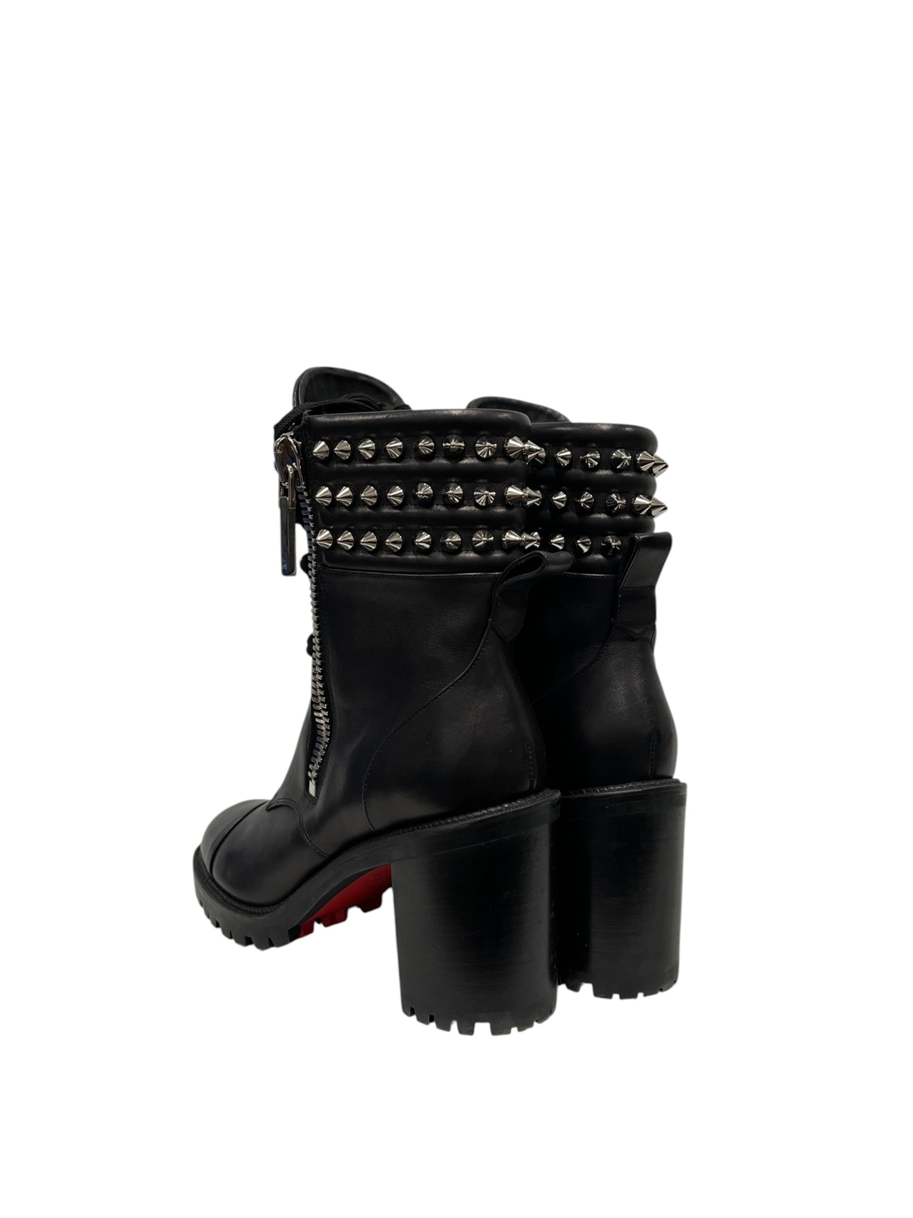 Christian Louboutin/Boots/EU 41/Leather/BLK/WINTER SPIKES COMBAT BOOTS view 2