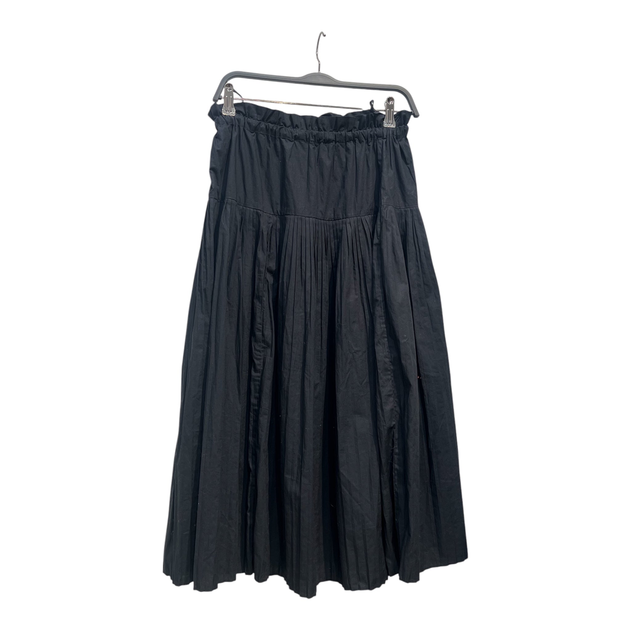 Ulla Johnson/Long Skirt/0/Cotton/BLK/pleated and frilly view 2
