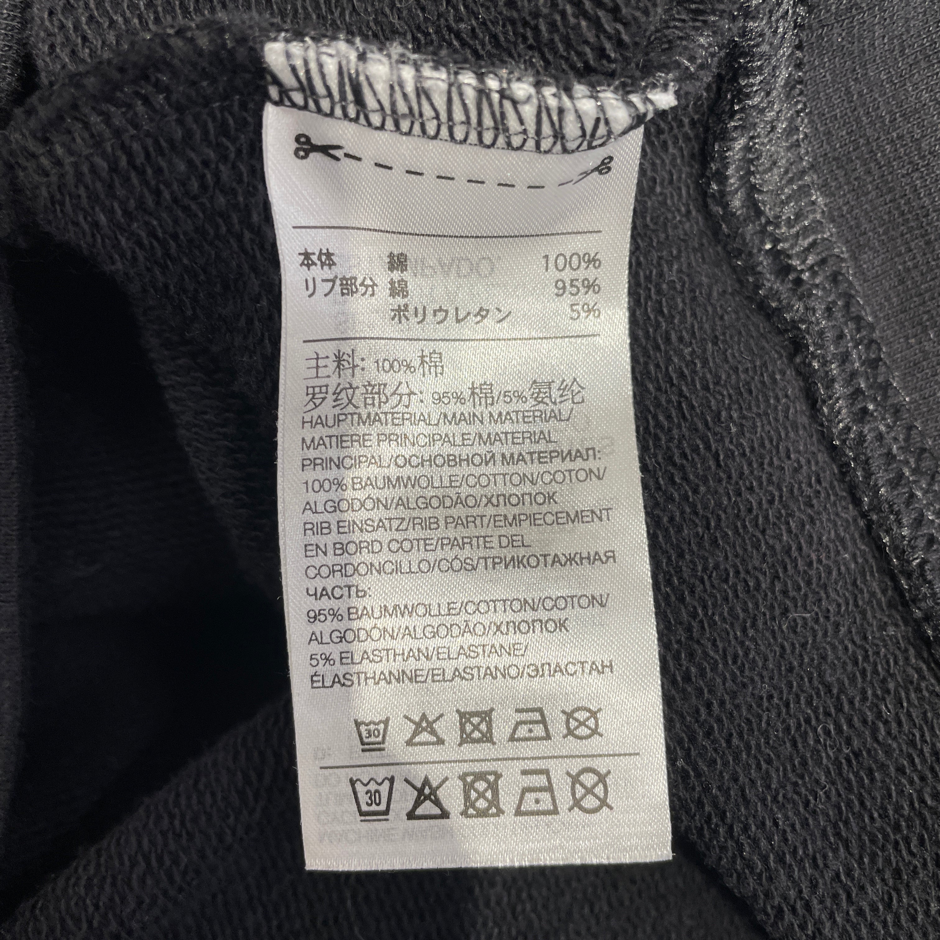 Y-3/Hoodie/L/Cotton/BLK/Black Rubber Yohji Logo Hoodie view 4