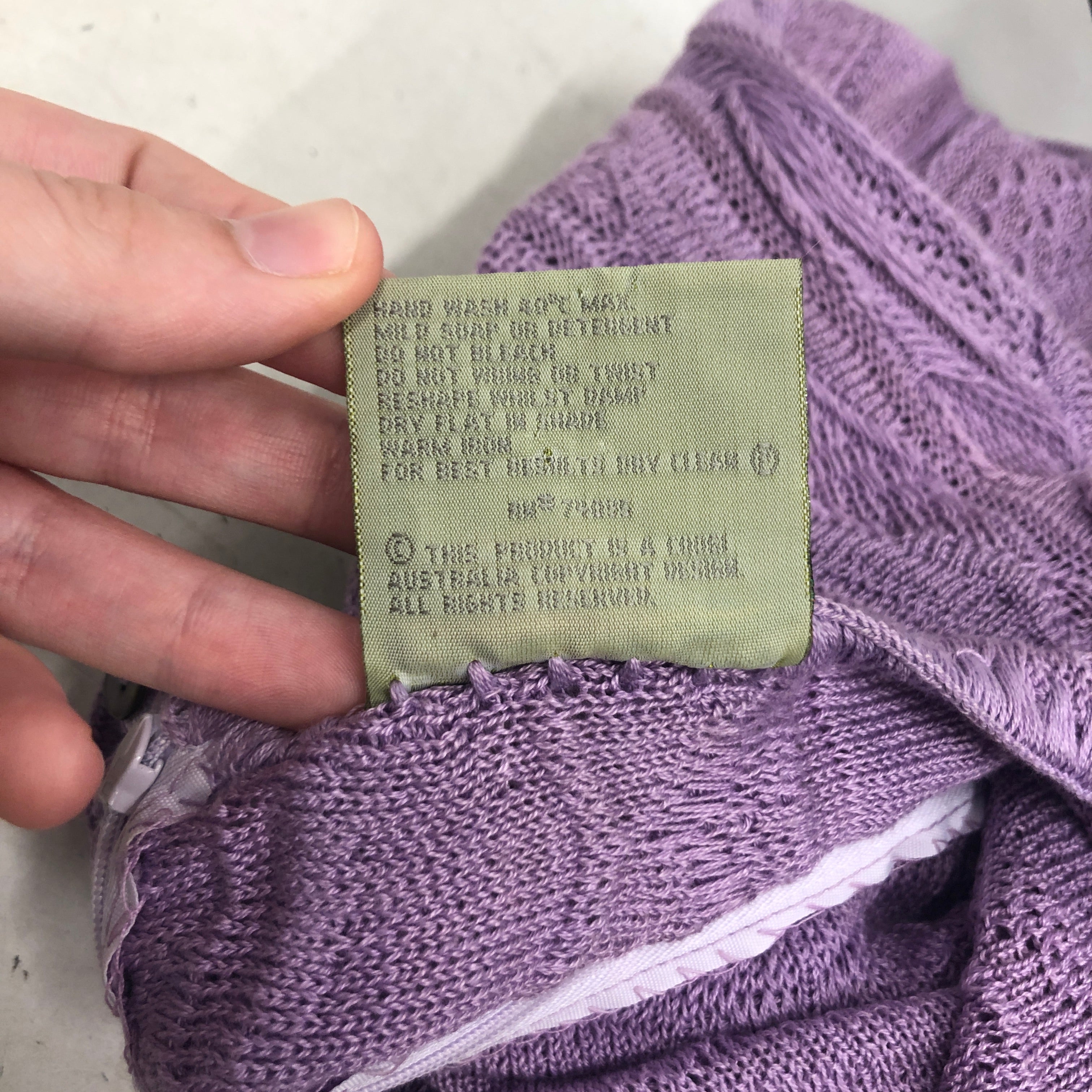 COOGI/SL Dress/S/Cotton/PPL/lavender knit dress view 4