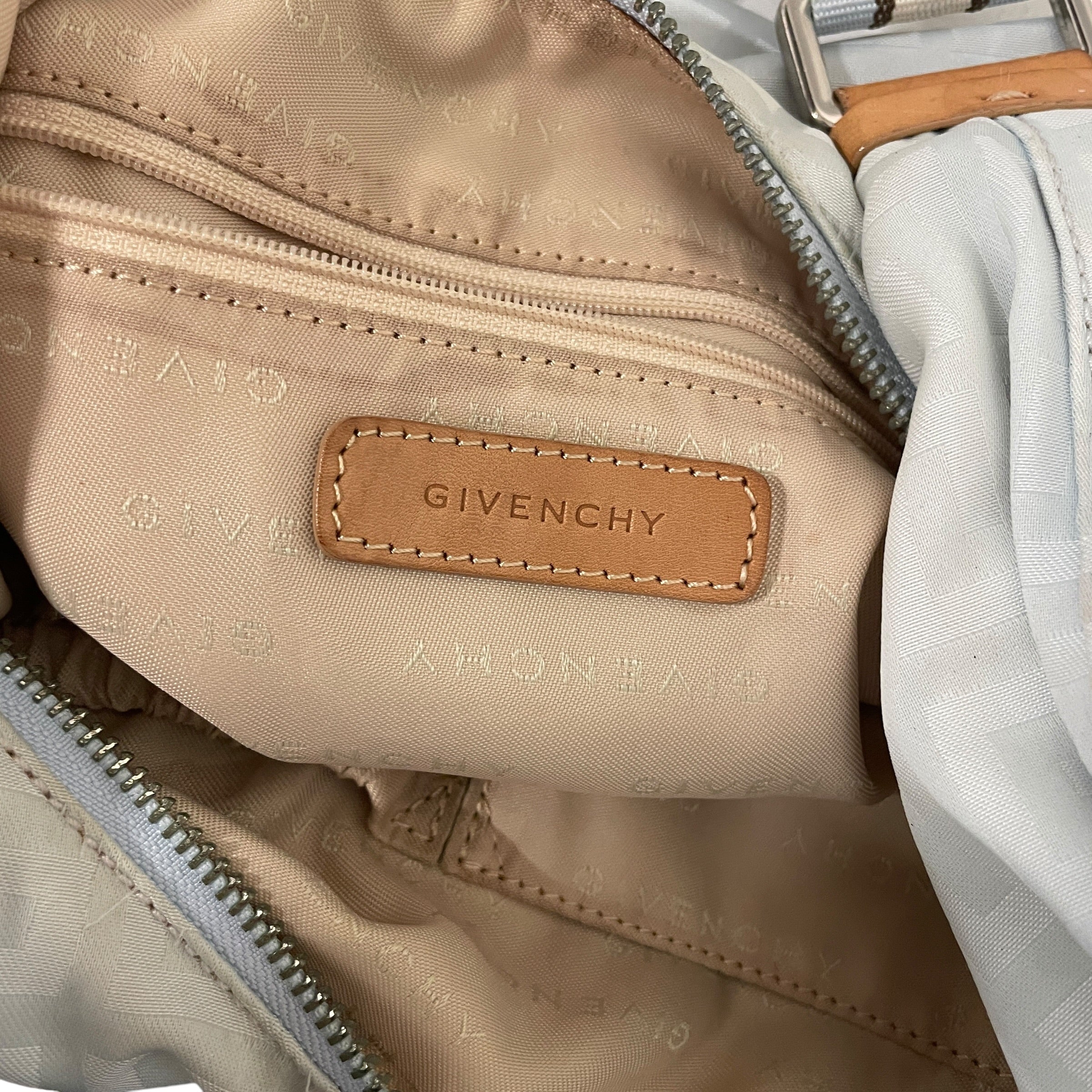 GIVENCHY/Hand Bag/Monogram/Nylon/BLU/BRWN TRIM, CRM LINING, 2PCKT view 5