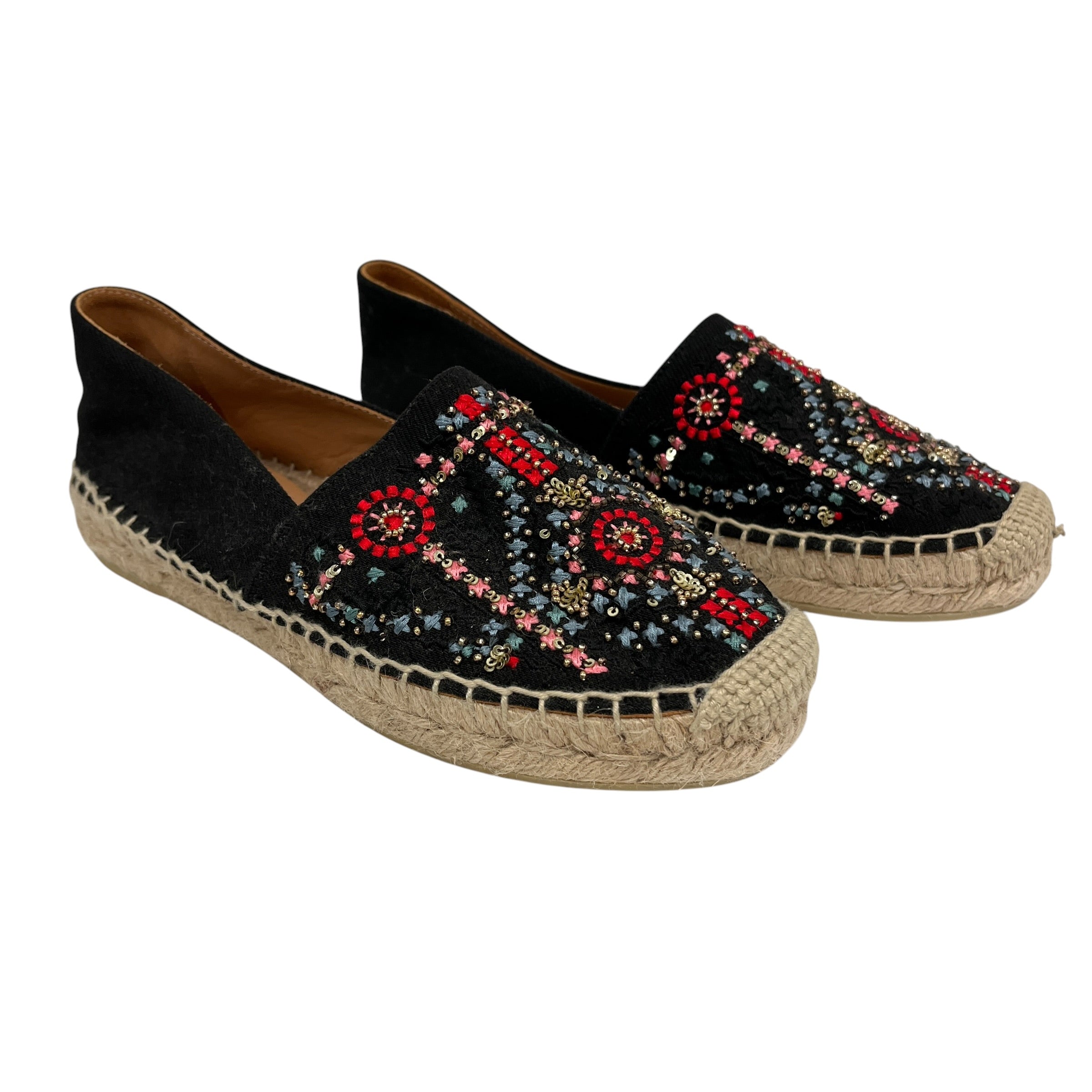 MIU MIU/Espadrilles/EU 35/Cotton/BLK/beaded toe view 1