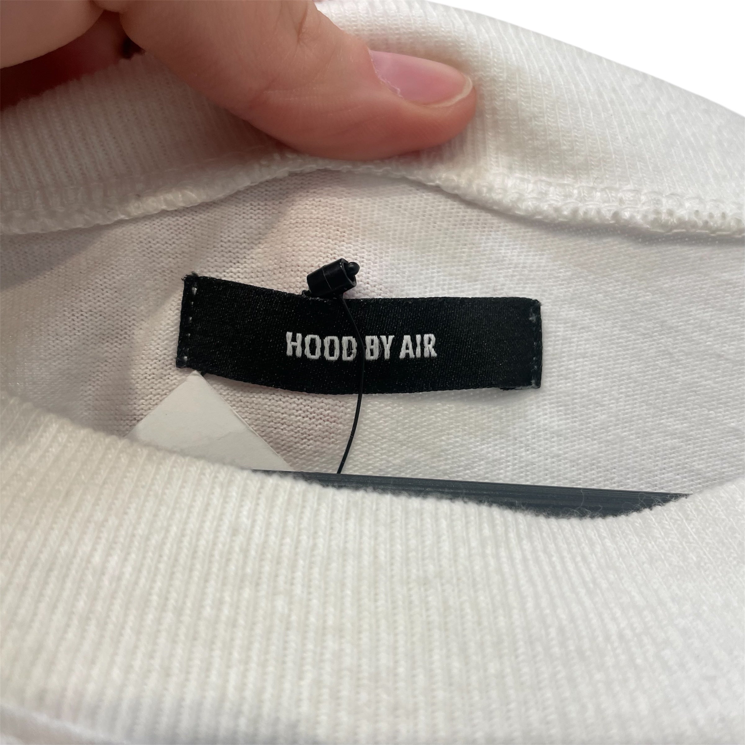 ANONYMOUS CLUB/T-Shirt/L/Cotton/WHT/Graphic/logo front and back view 3