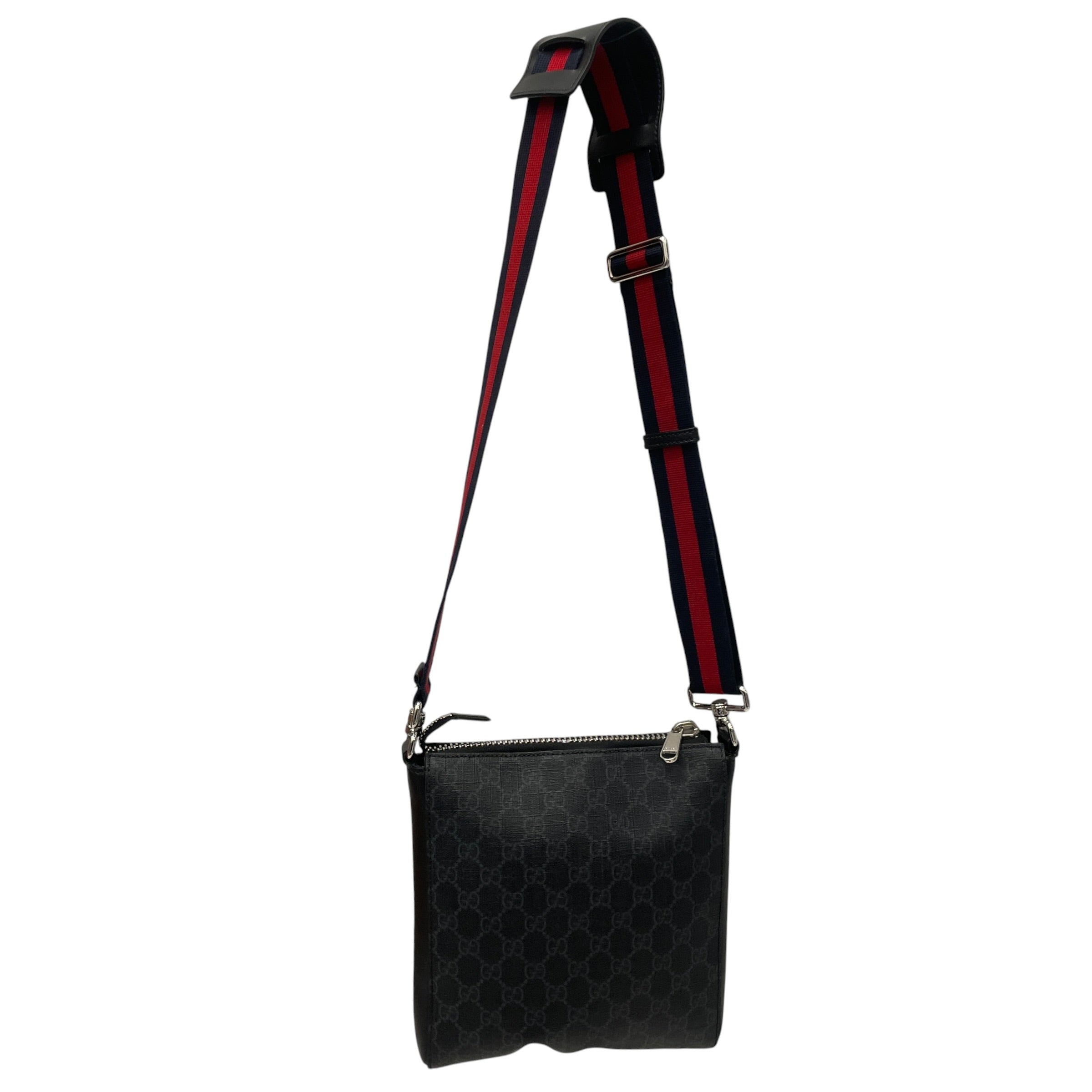 GUCCI/Cross Body Bag/Monogram/Leather/BLK/GG SUPREME MESSENGER view 1