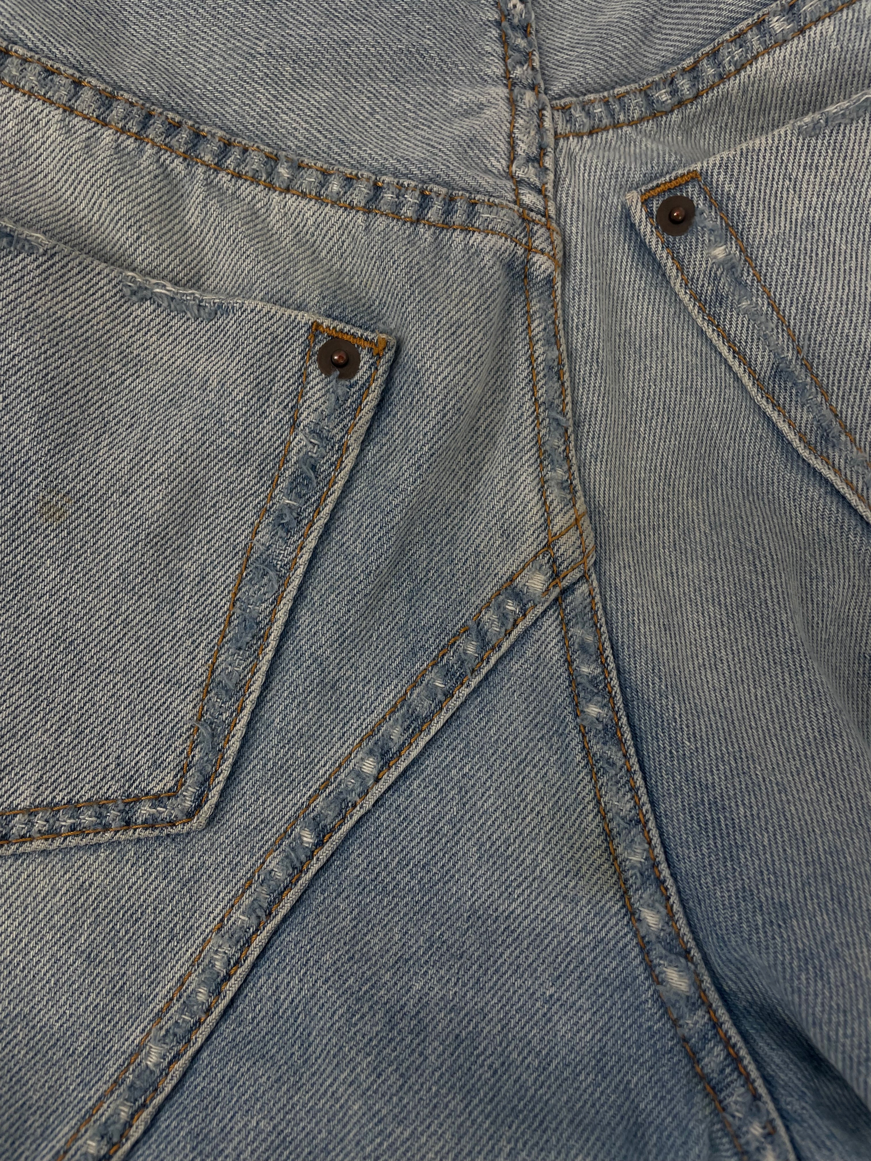MM6/Straight Pants/38/Denim/BLU/CROPPED DISTRESSERD 01RS/2017 view 8