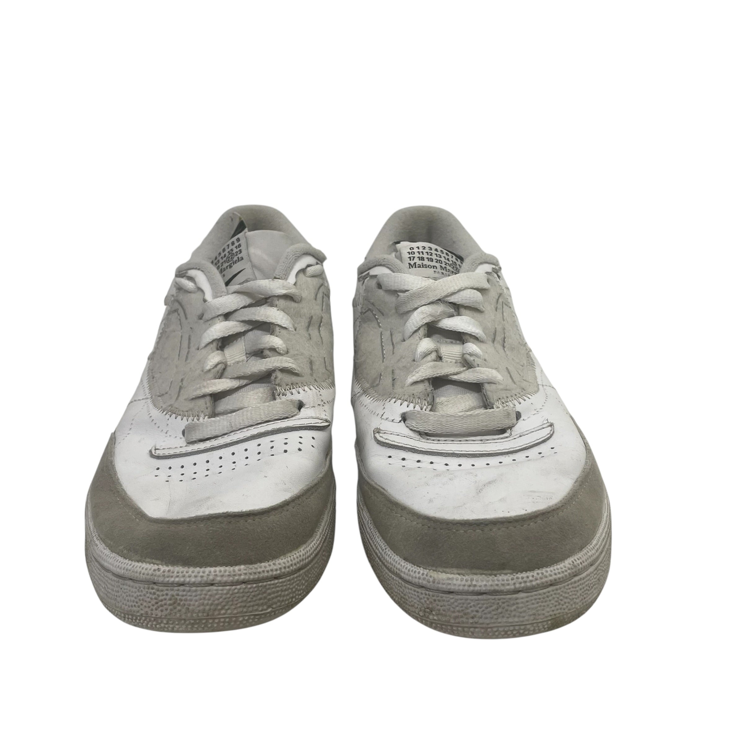 Reebok/Maison Margiela/Low-Sneakers/US 8.5/Leather/WHT/MEMORY OF view 1