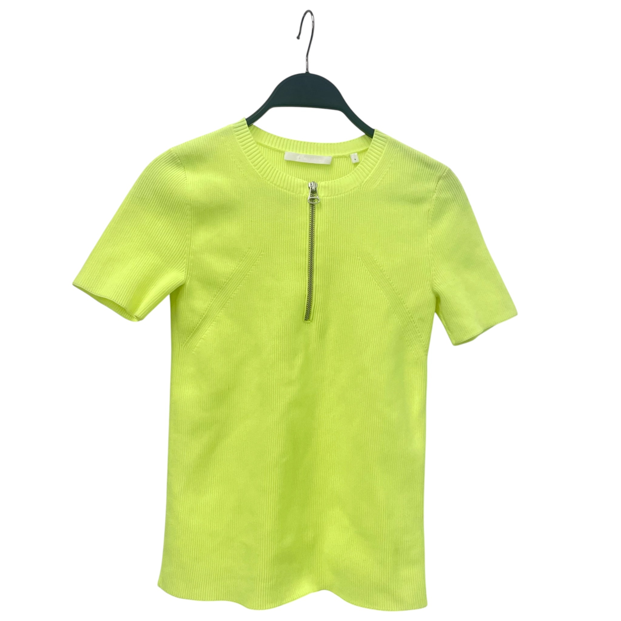 Helmut Lang/T-Shirt/S/Cotton/YEL/Neon YLW 1/4 Zip Up view 1