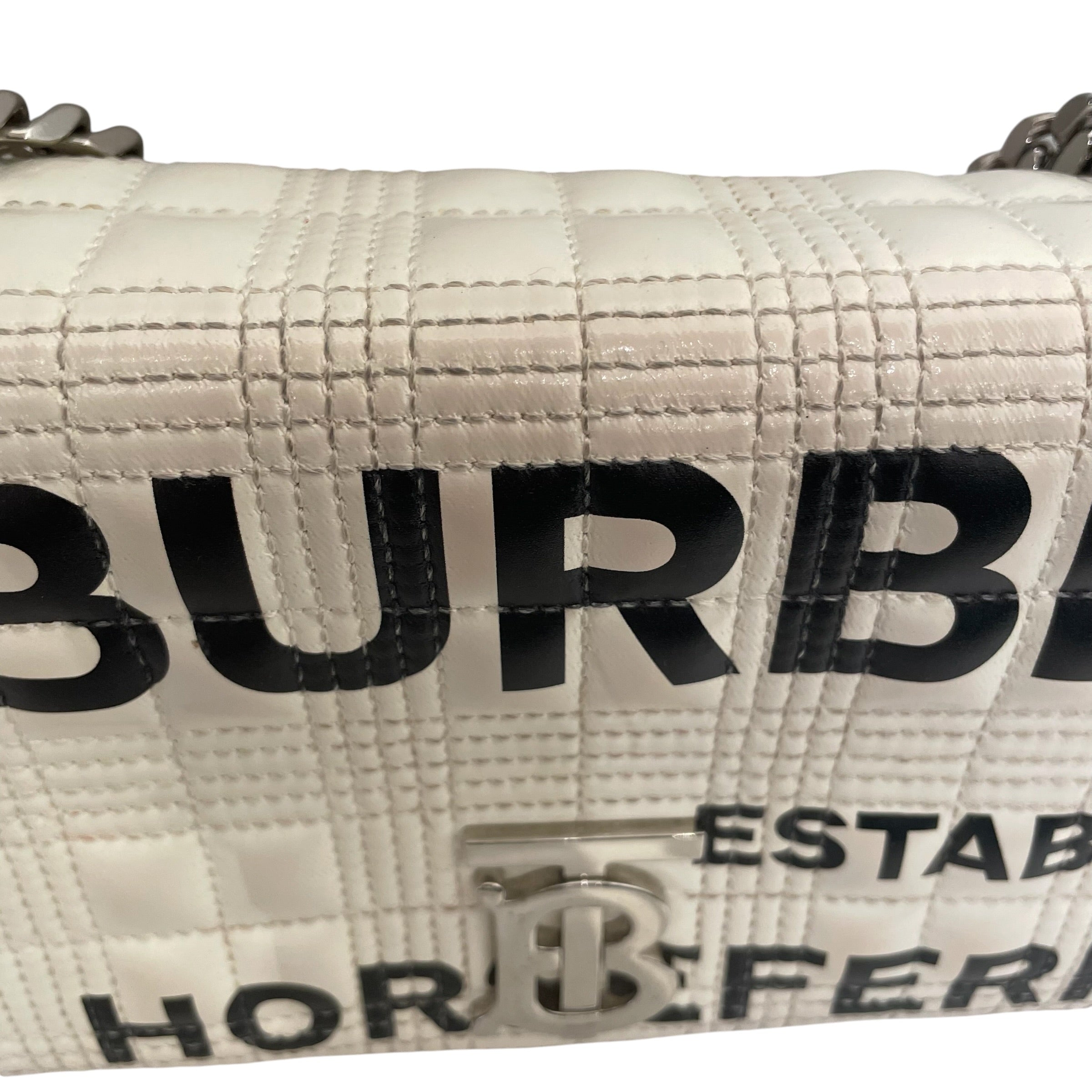 BURBERRY/Cross Body Bag/Leather/WHT/LOLA SMALL WHITE LEATER HAND B view 9