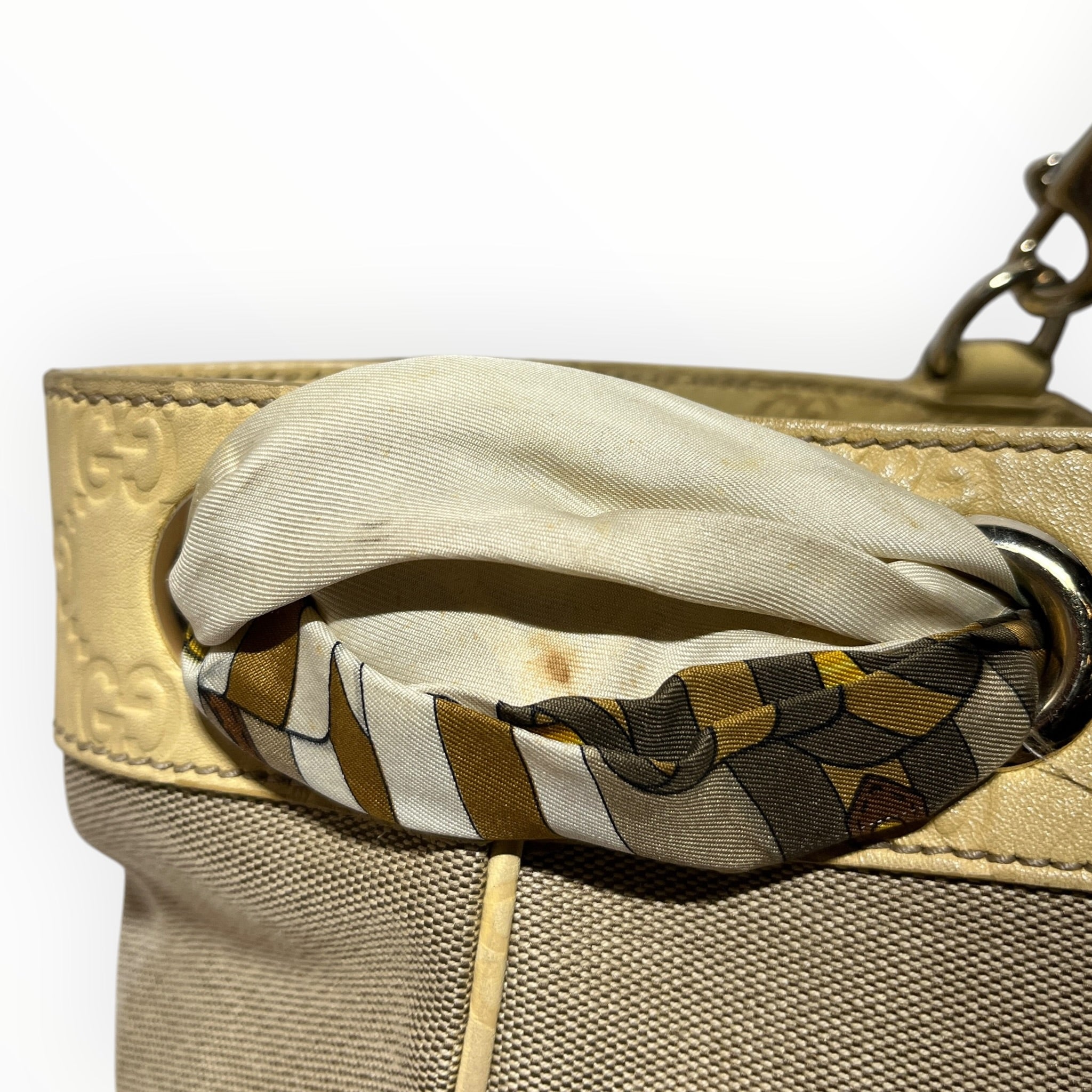 GUCCI/Hand Bag/Leather/BEG/Positano Tote Bag view 8
