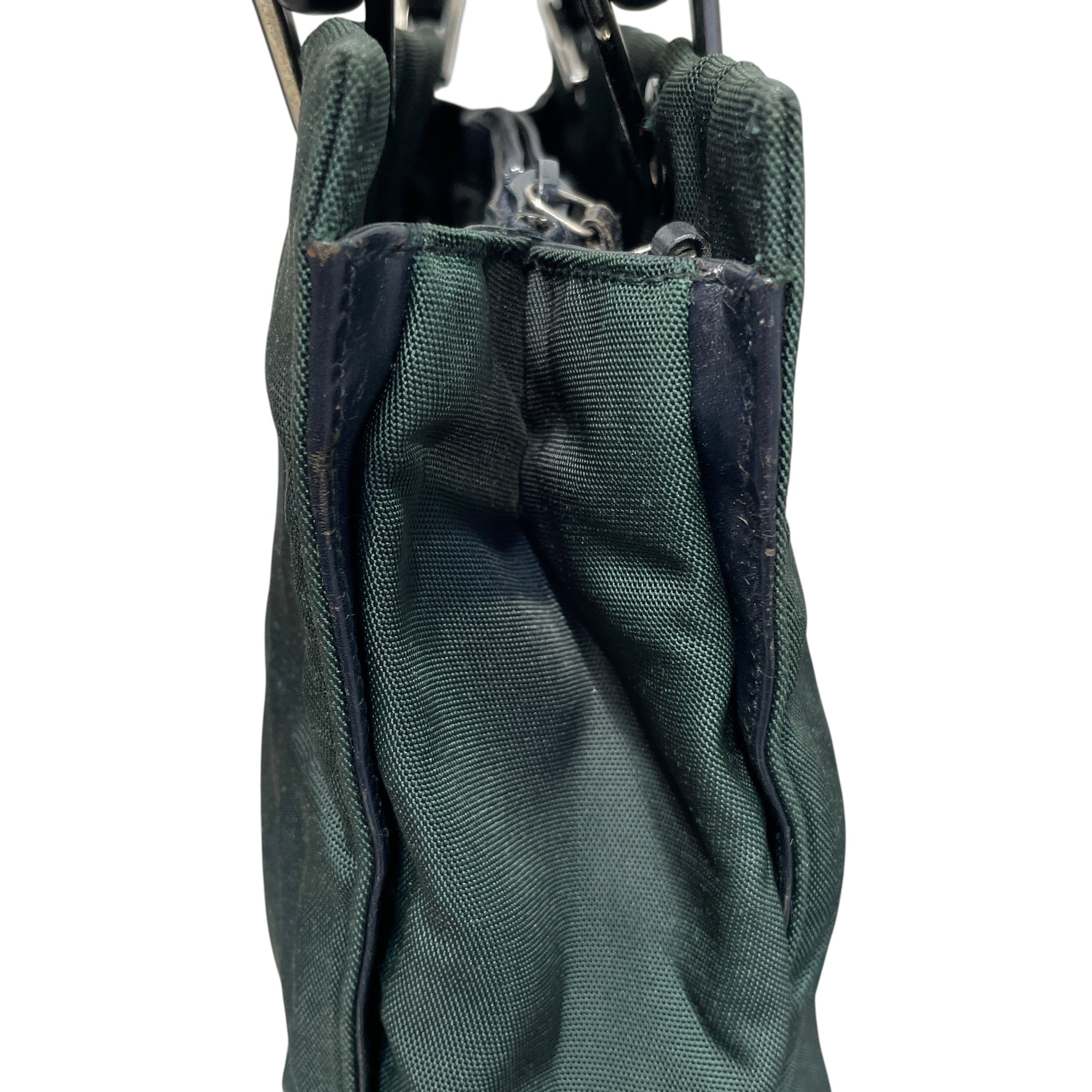 GUCCI/Bag/Nylon/GRN/Bambo Handle Green Tote view 7