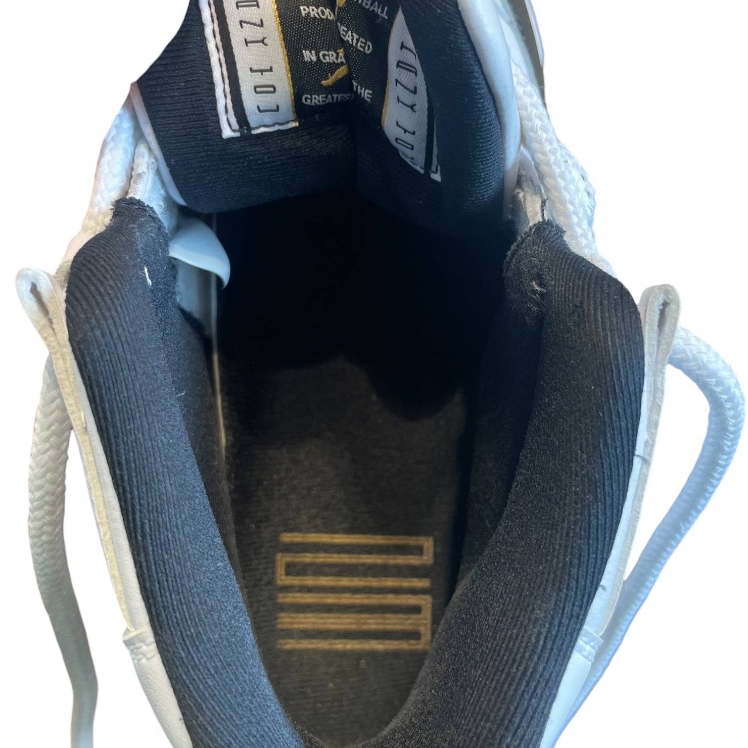 JORDAN BRAND/Hi-Sneakers/US 8.5/WHT/Retro Jordan 11 Blk/Gld view 3