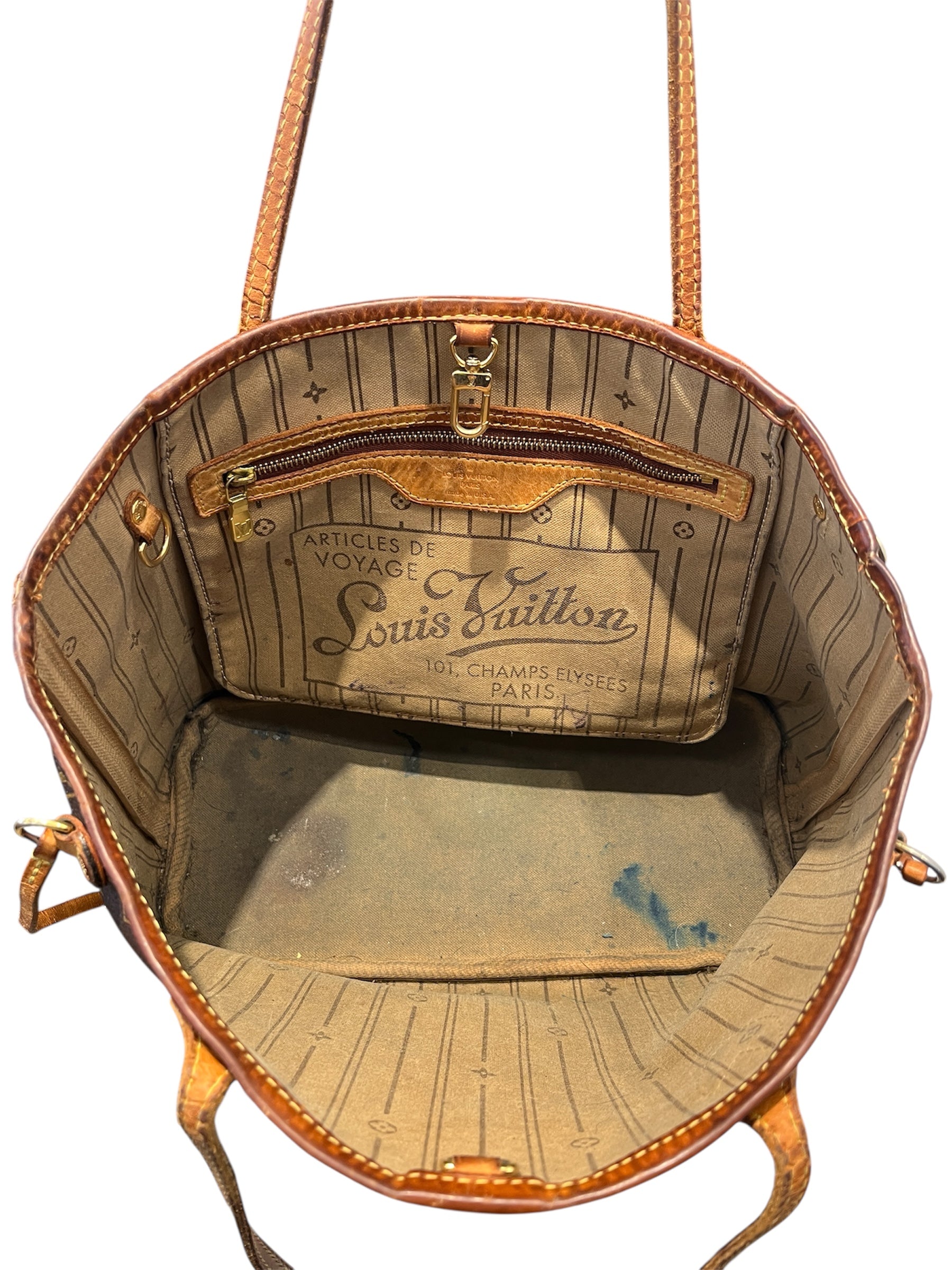 LOUIS VUITTON/Tote Bag/Monogram/Leather/BRW/NEVERFULL PM view 4