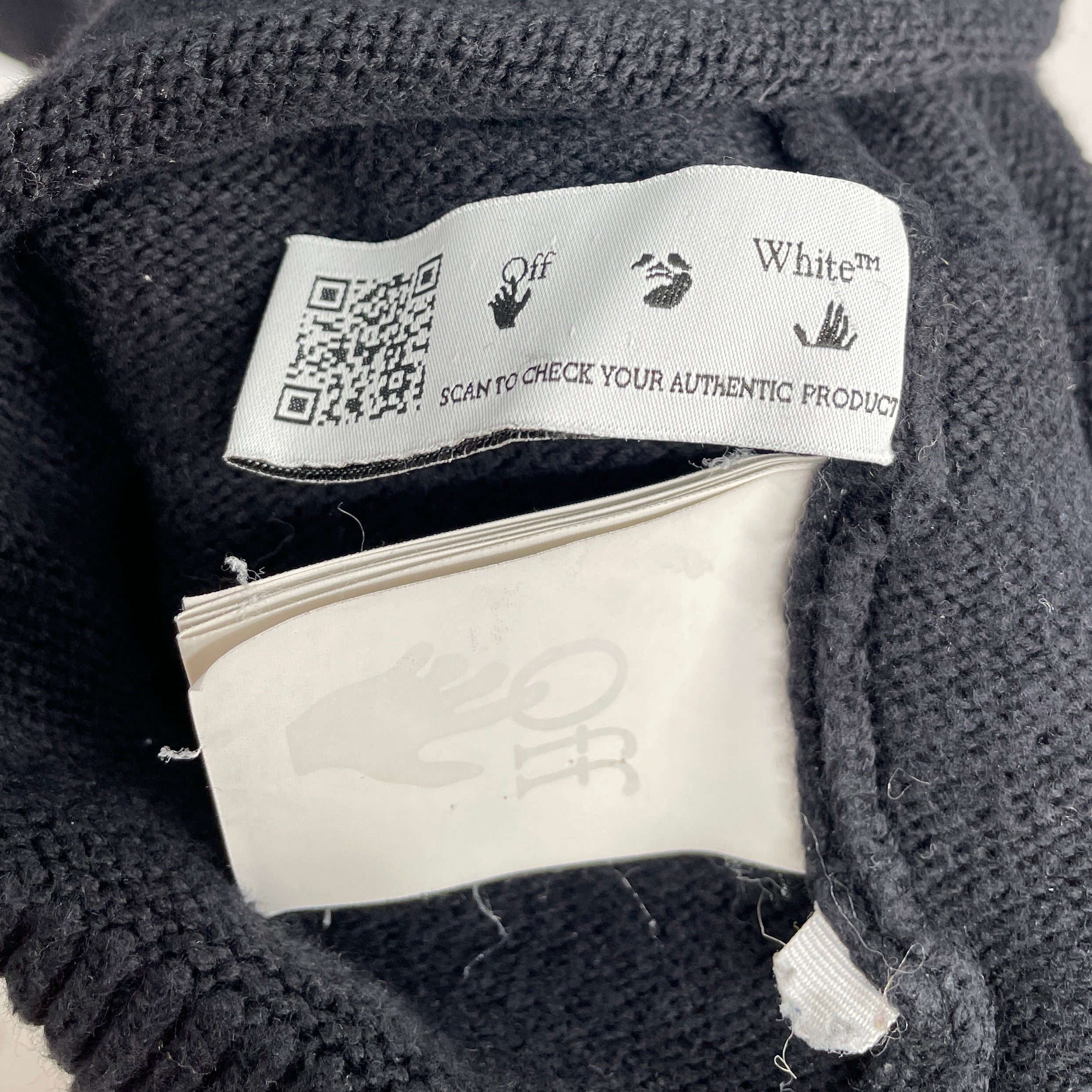 OFF-WHITE/Sweater/M/Cotton/BLK/twisted arrow knit view 4