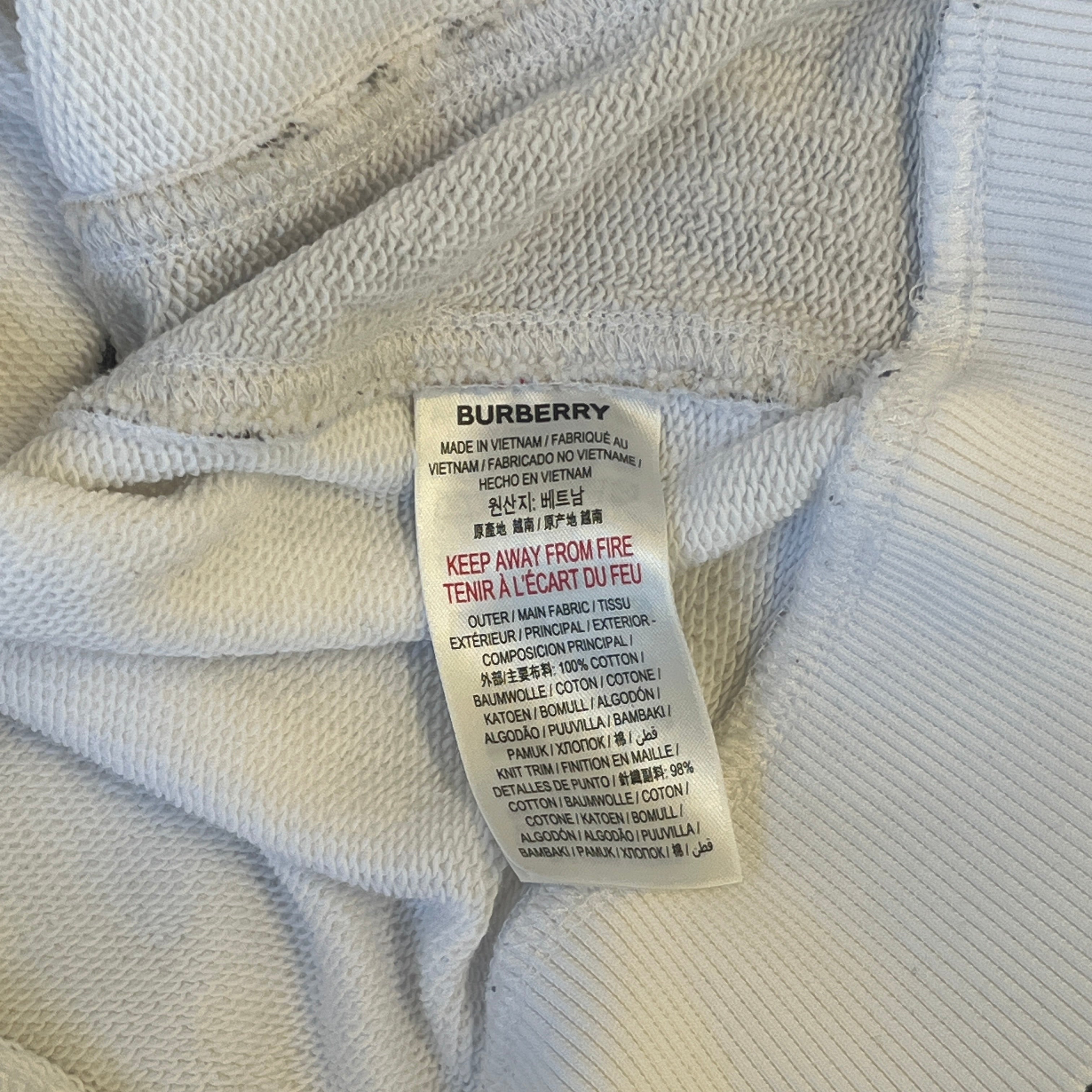 BURBERRY/Hoodie/XS/Plaid/Cotton/WHT/VINTAGE CHECK PANEL view 4