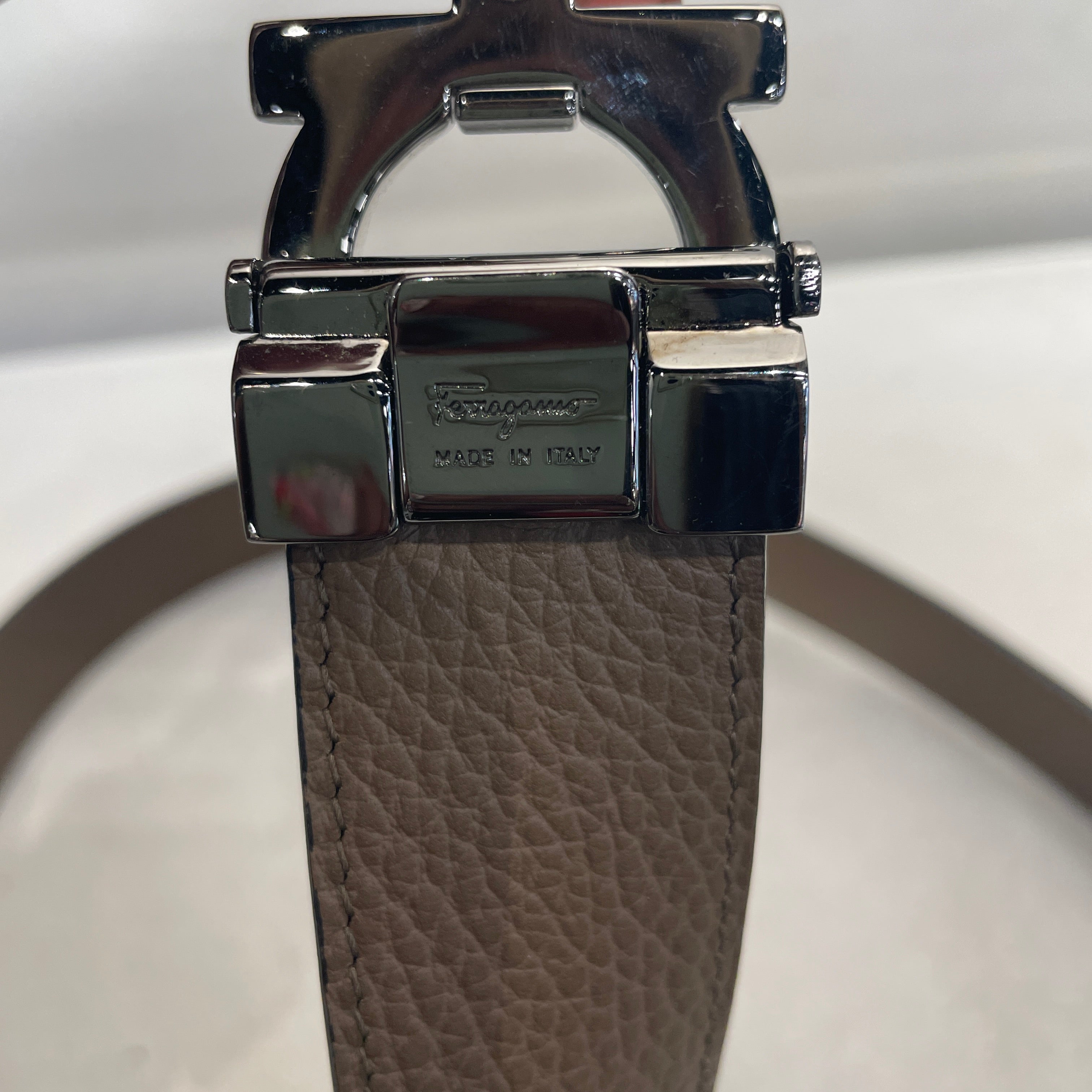 Salvatore Ferragamo/Belt/Leather/BLK/M's/ view 3