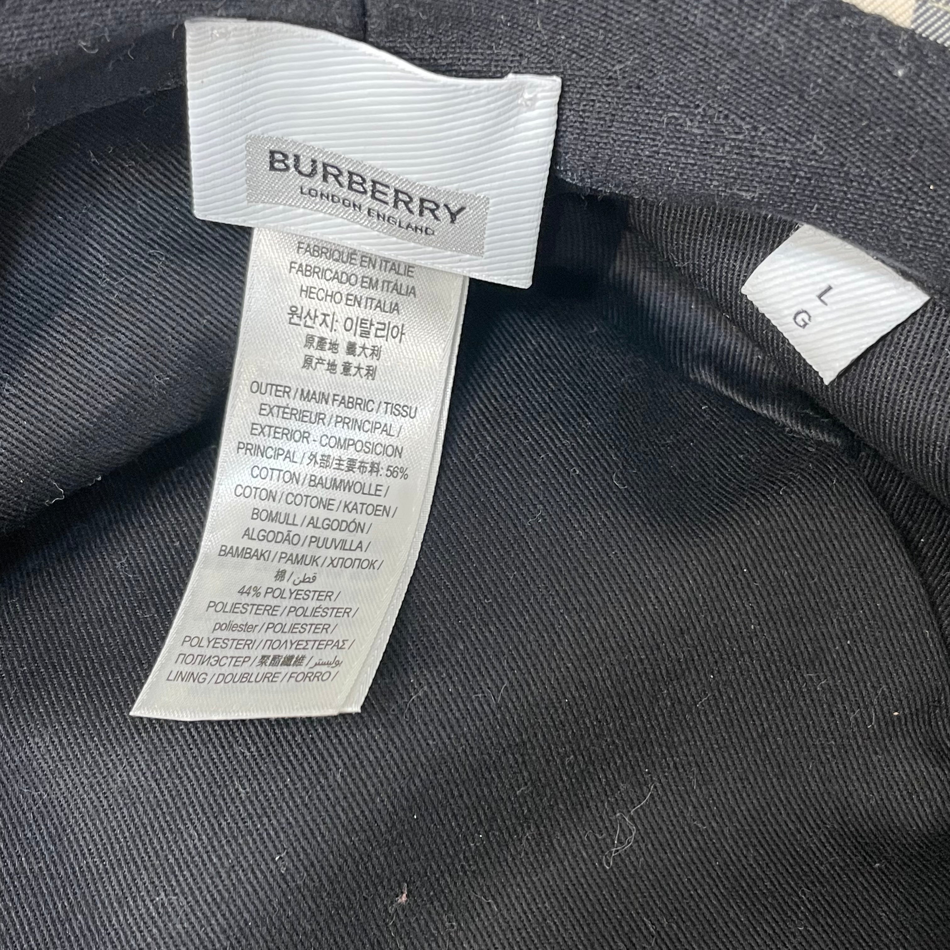 BURBERRY/Bucket Hat/Glen Check/Cotton/BEG/M's/ view 3