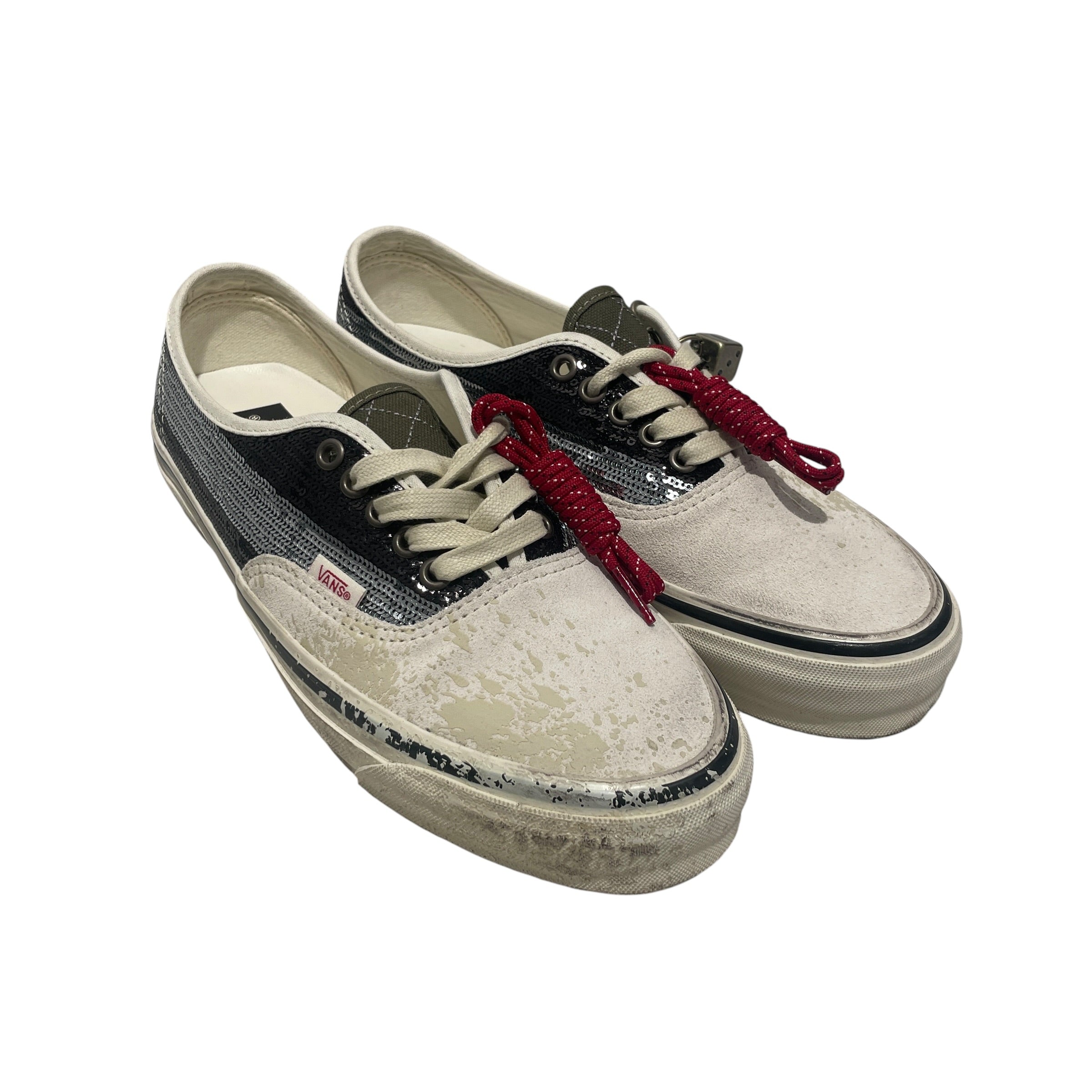 VANS/Low-Sneakers/US 8.5/Leather/WHT/VANS HABANA WHITE BLACK view 1