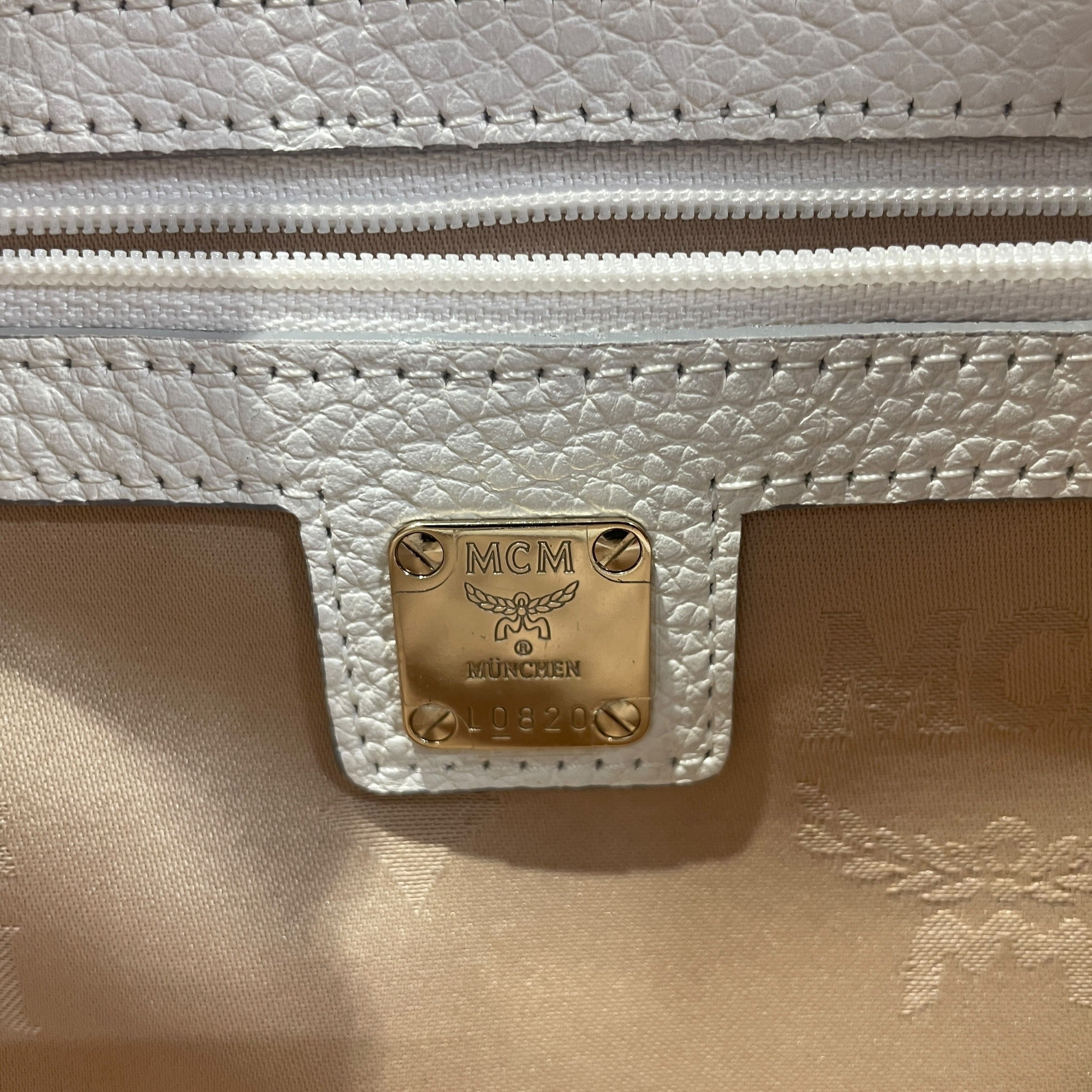 MCM/Hand Bag/Leather/WHT/side lock l0820 view 9