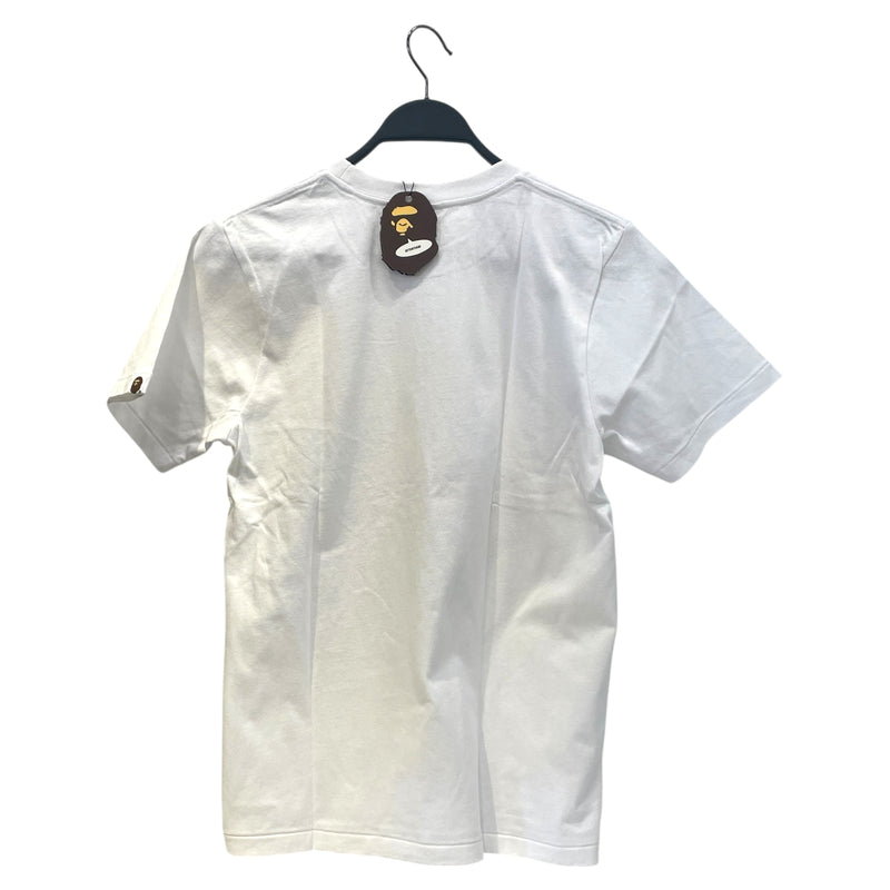 A BATHING APE/T-Shirt/S/Cotton/WHT/Graphic/abc camo milo shark 2006