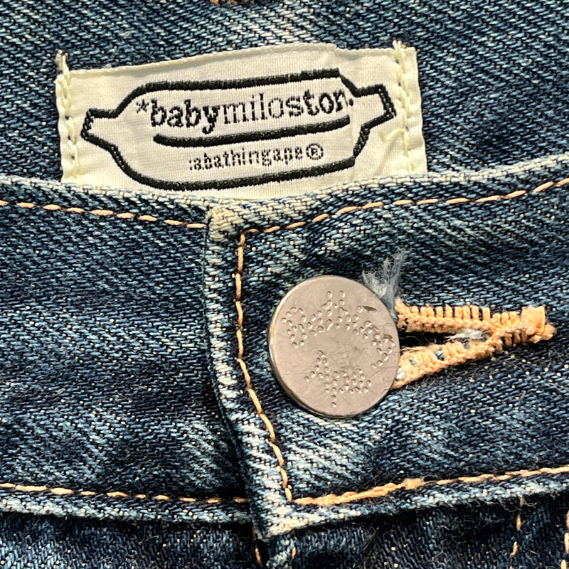 A BATHING APE/Pants/XL/Denim/IDG/BAPE BABY MILO SAD FACE