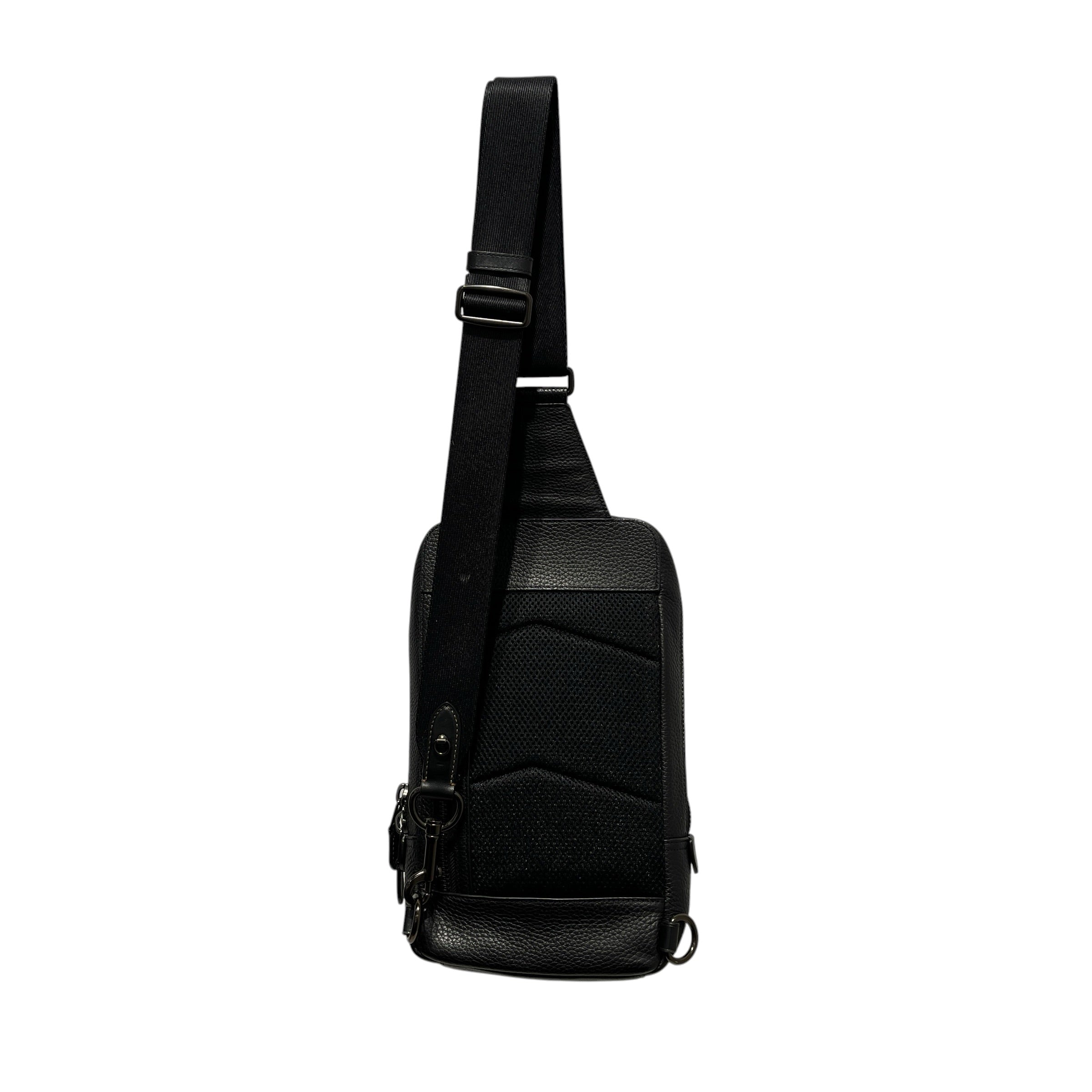 COACH/Fanny Pack/Leather/BLK/GOTHAM sling pack view 2