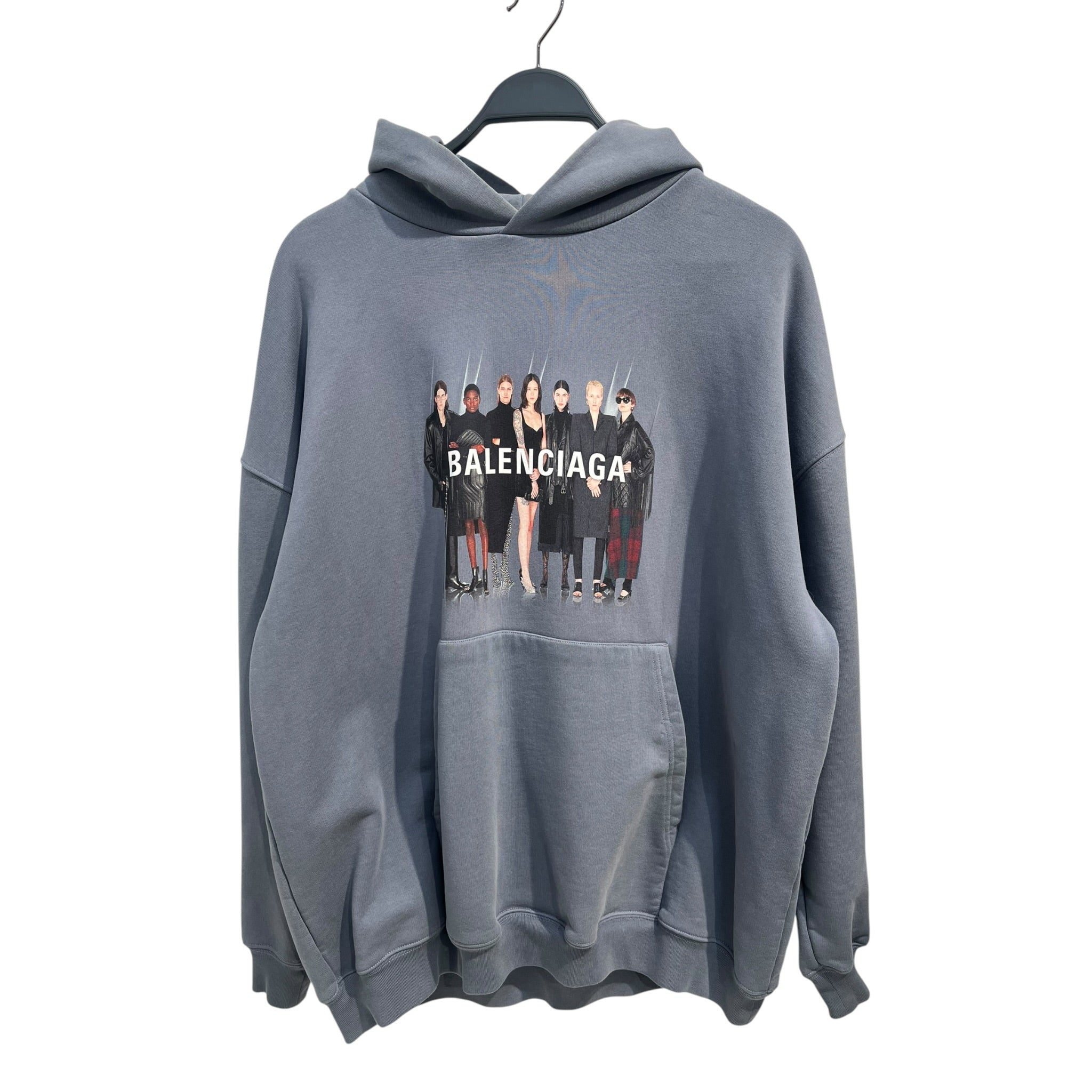 BALENCIAGA/Hoodie/XS/Graphic/Cotton/GRY/Oversize/PEOPLE view 1