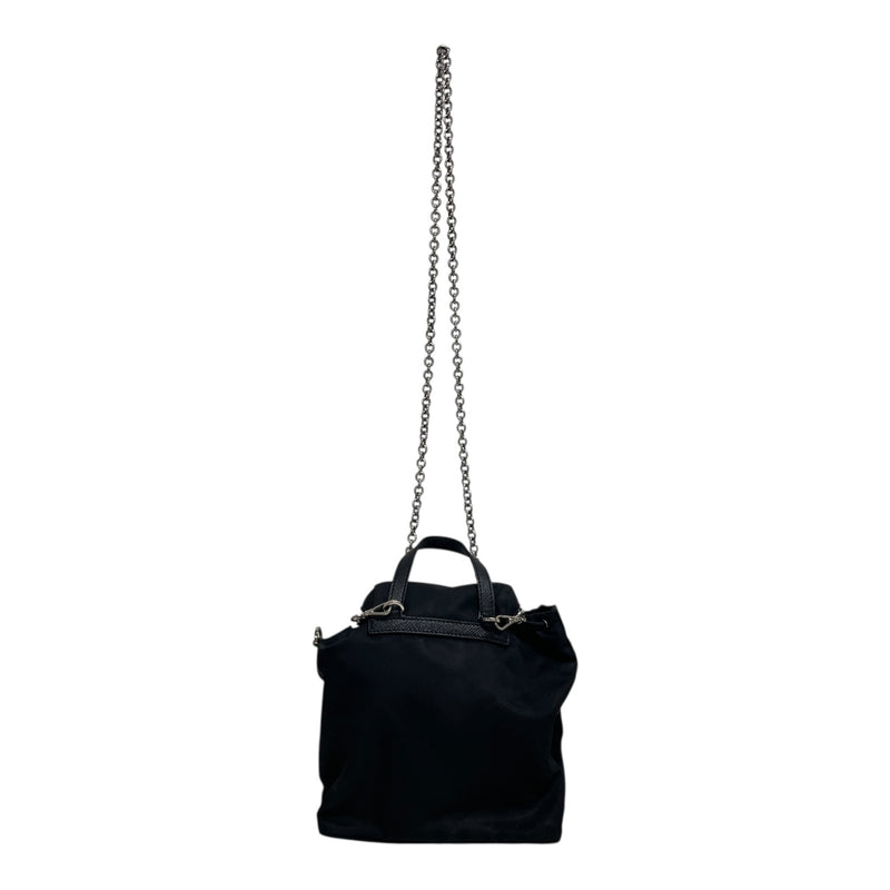 PRADA/Backpack/Nylon/BLK/GRQD3C3/VEGAN LEATHER TRIM