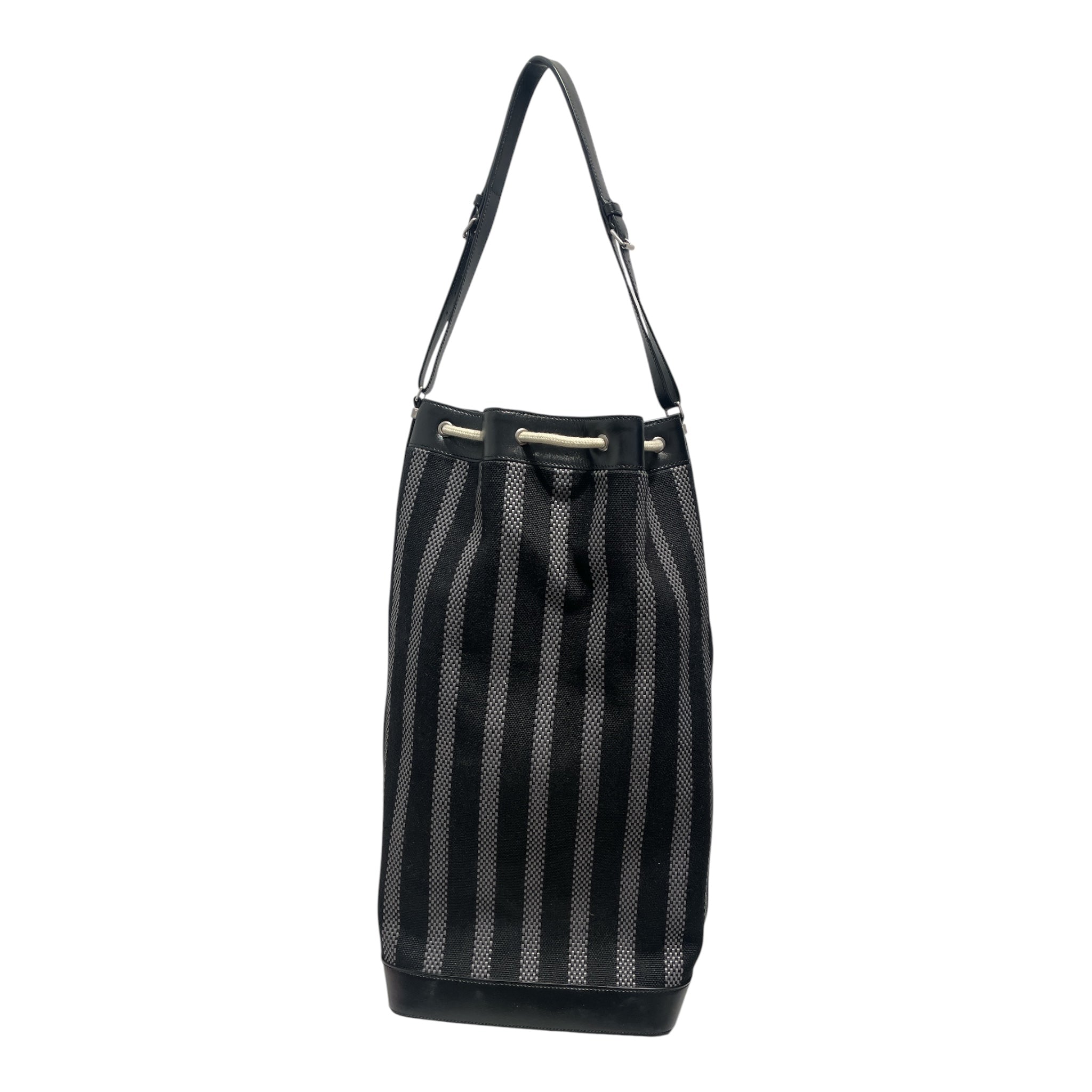 SAINT LAURENT/Tote Bag/Stripe/BLK/Sport Long Bucket bag view 2