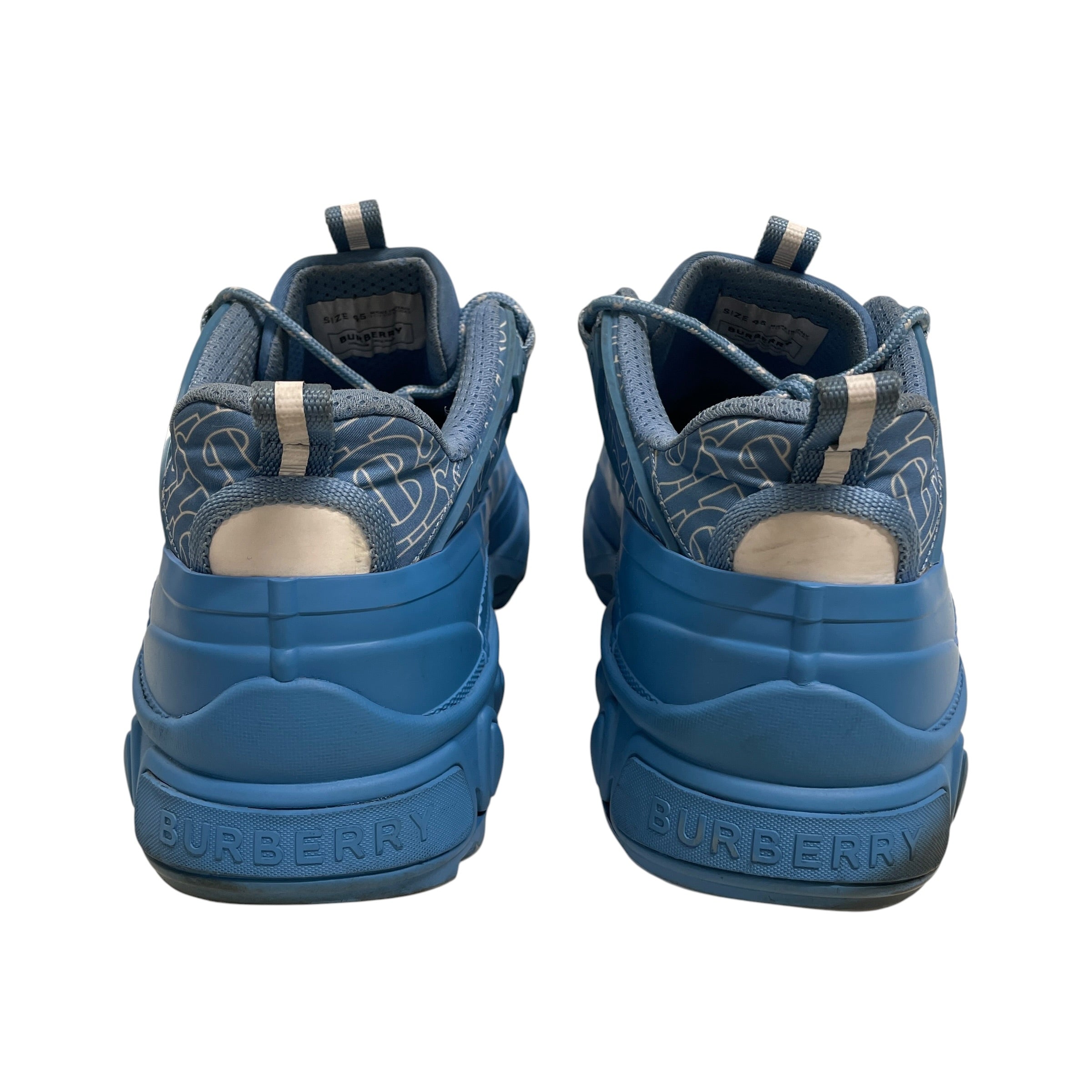 BURBERRY LONDON/Low-Sneakers/EU 45/Leather/BLU/BT Pattern Baby blu view 3