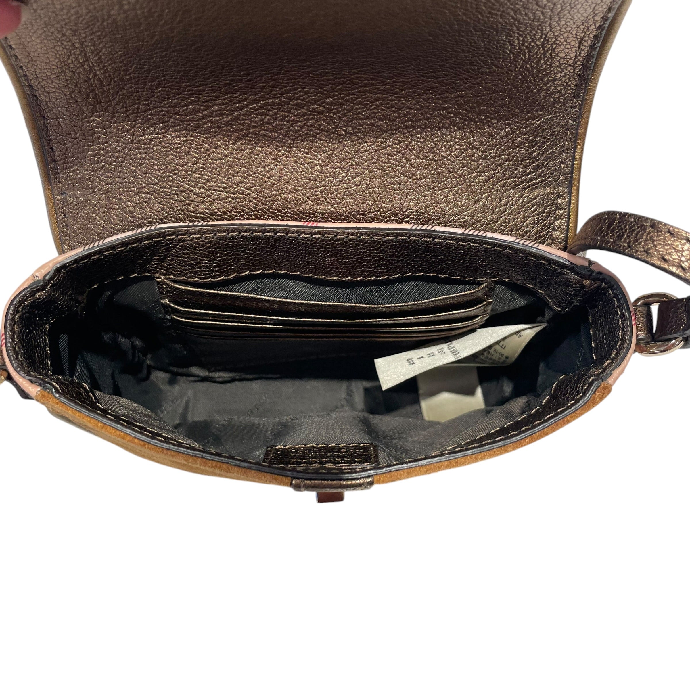 BURBERRY/Cross Body Bag/Plaid/Suede/BEG/Haymarket CrossBody view 4