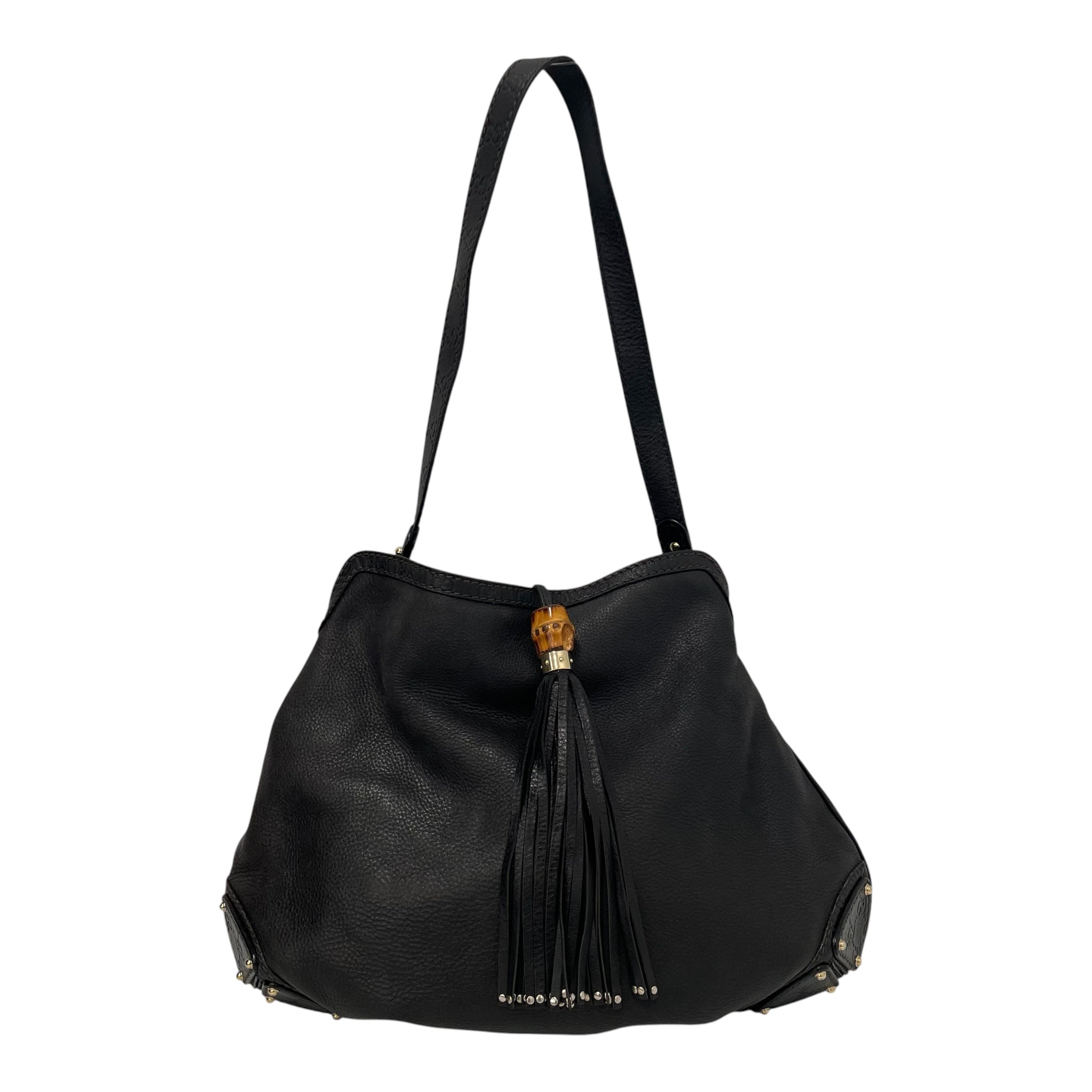 GUCCI/Hand Bag/Leather/BLK/Indy Leather view 2