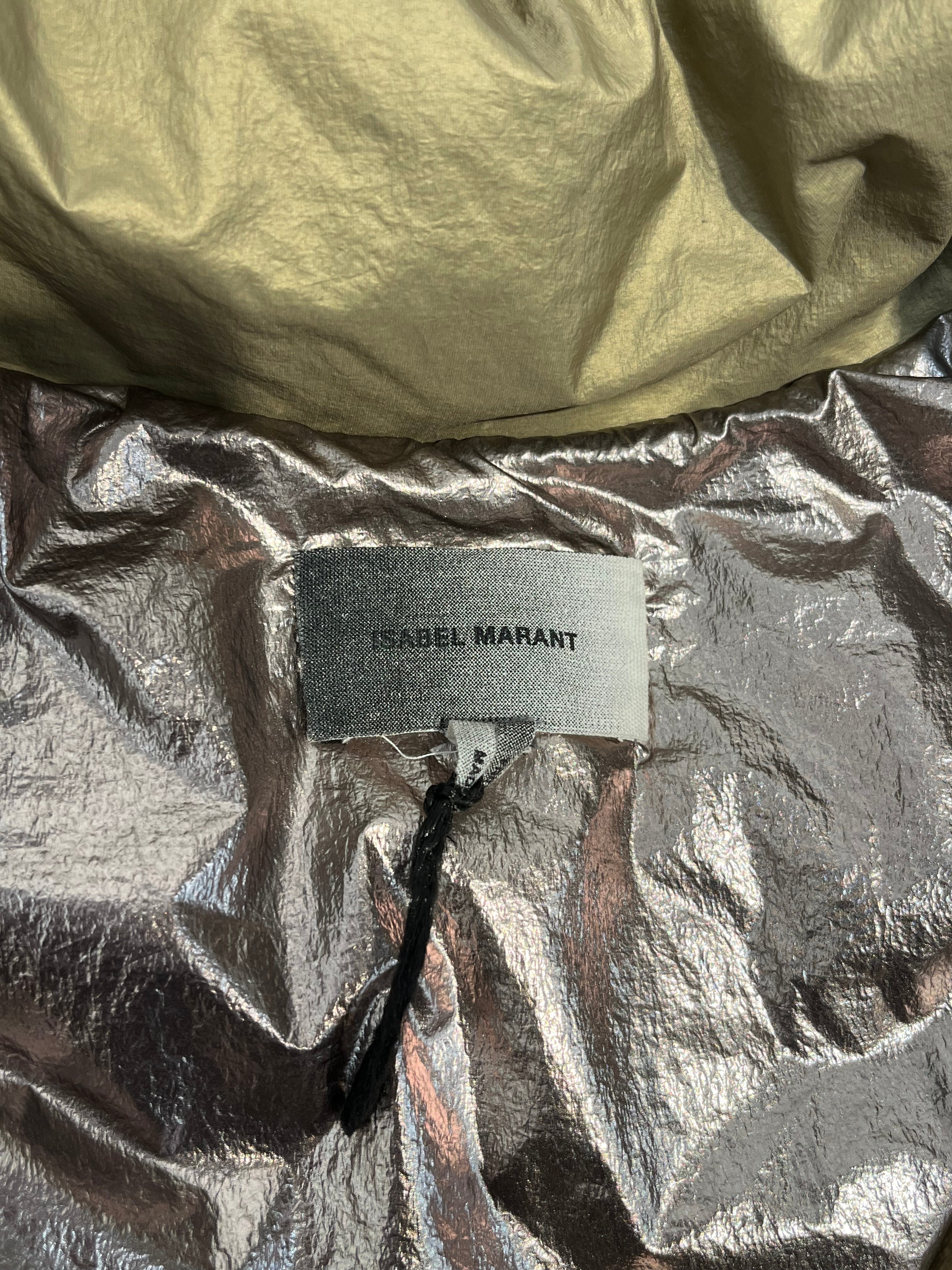 ISABEL MARANT/Puffer Jkt/L/Polyester/BEG/SHINY INTERIOR view 4