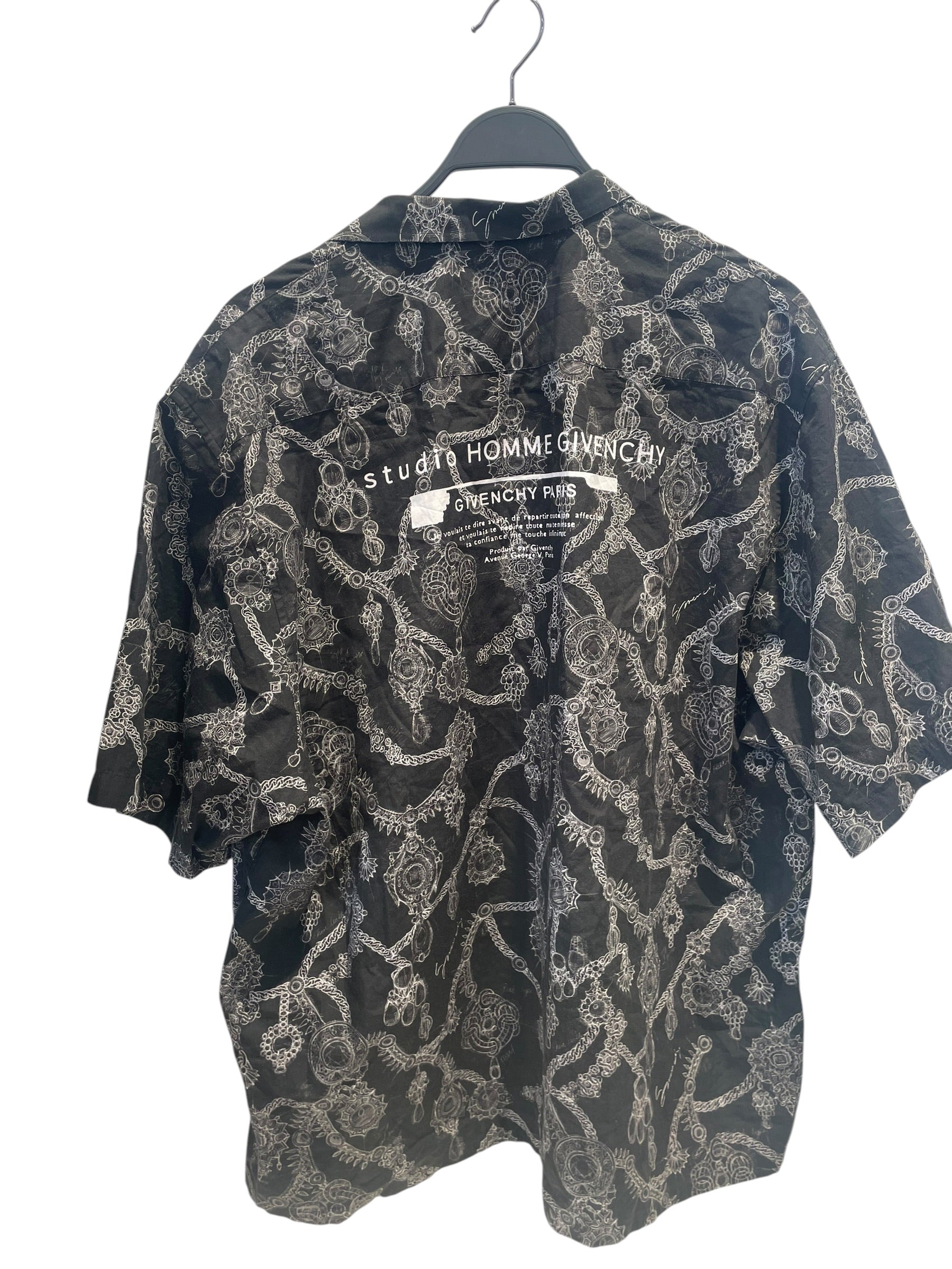 GIVENCHY/T-Shirt/42/Cotton/GRY/All Over Print/AW20 Chain Print Tee view 2