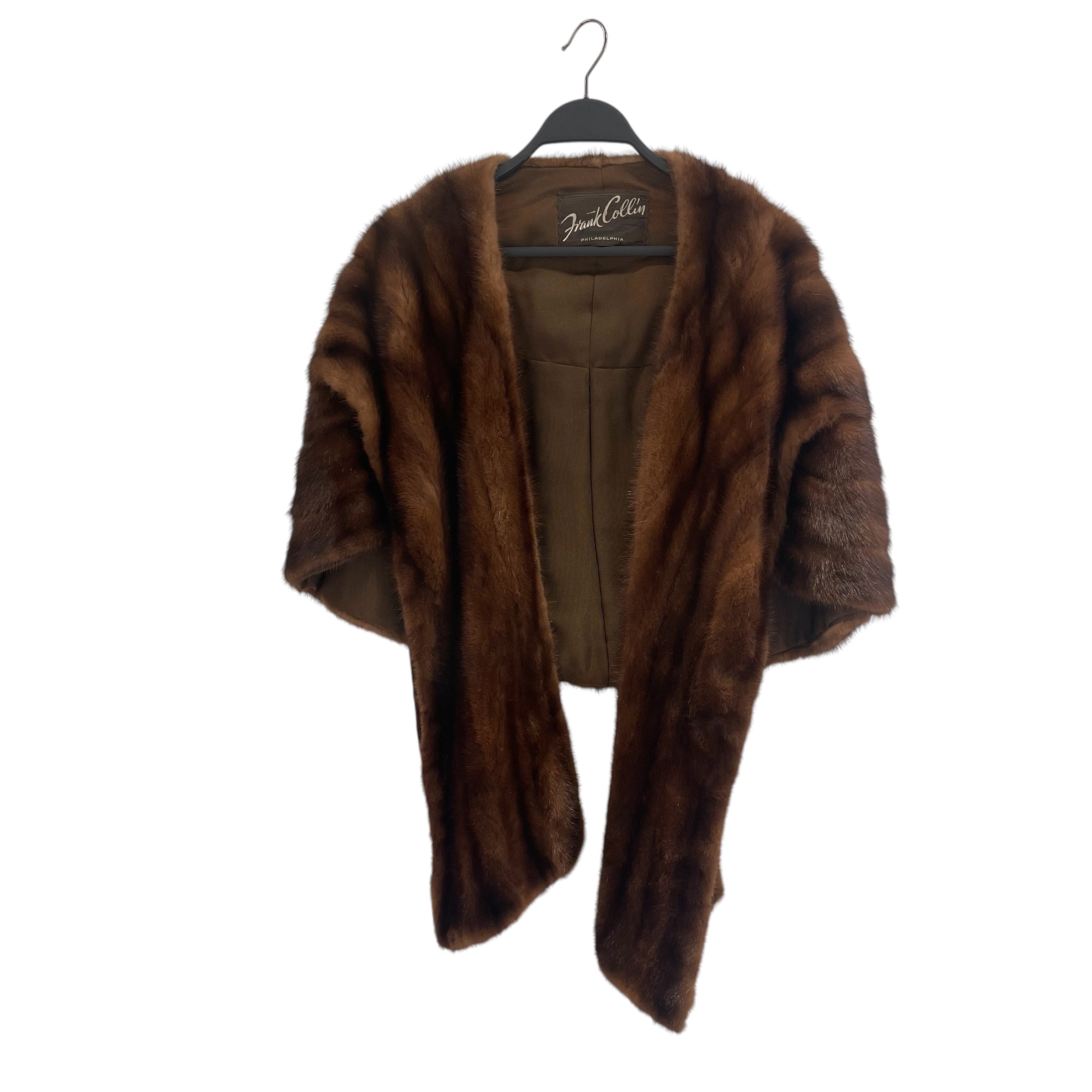 FrankCollin/Poncho/Fur/BRW/mink shawl view 1