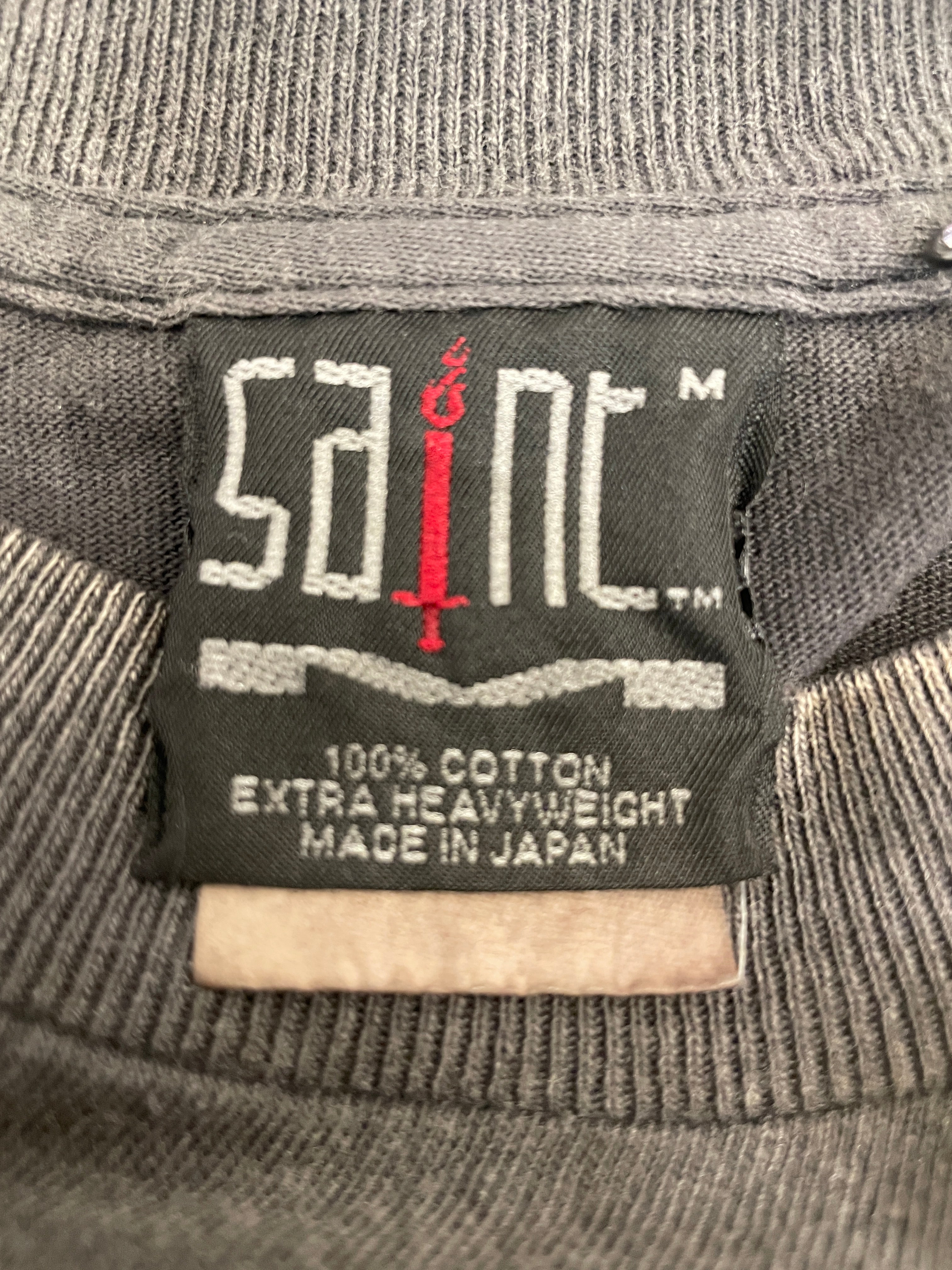 SAINT MICHAEL/T-Shirt/M/Cotton/GRY/Graphic/ view 3