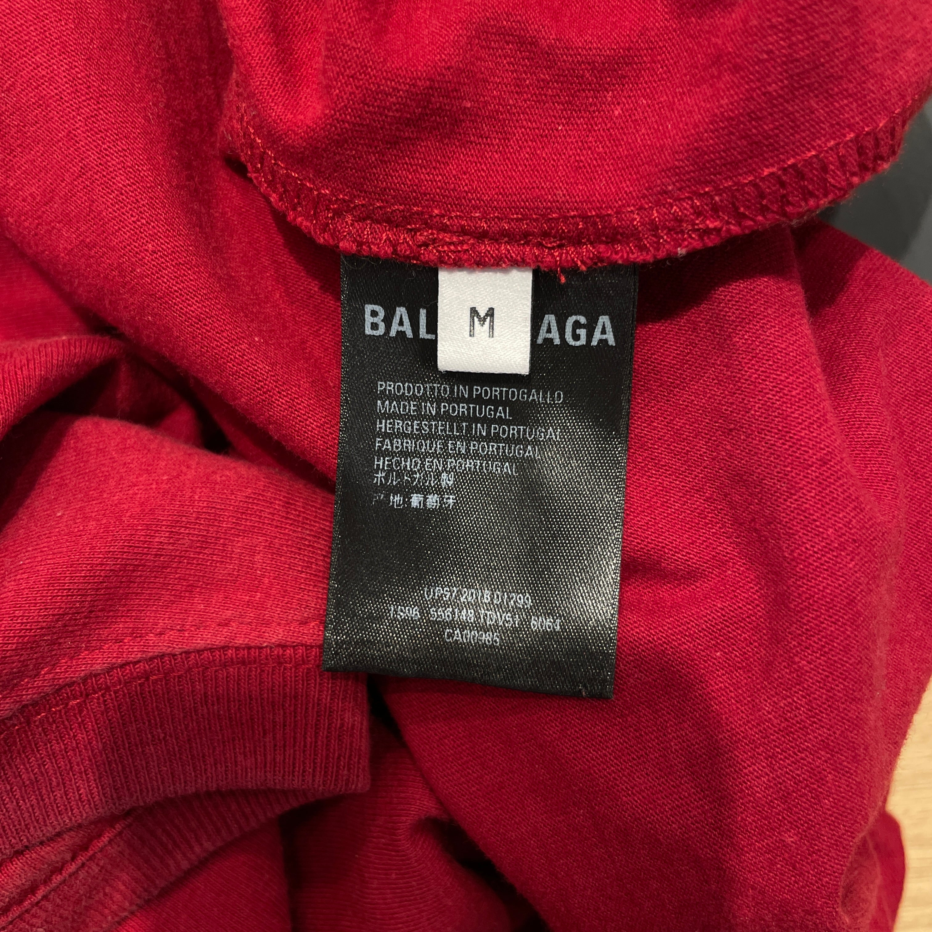 BALENCIAGA/T-Shirt/M/Cotton/RED/High Neck/ view 5