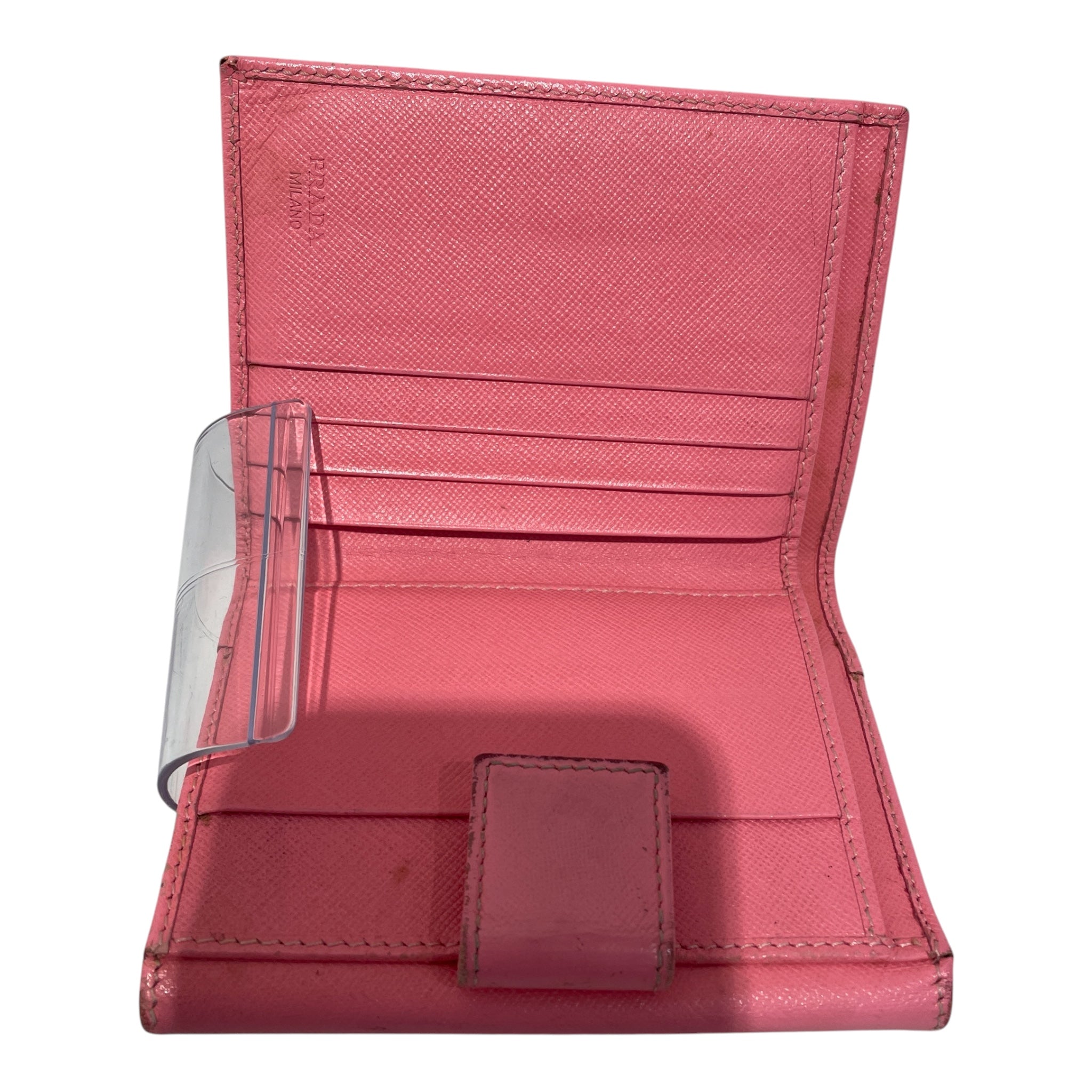 PRADA/Bifold Wallet/Pink/Leather/M523A view 3