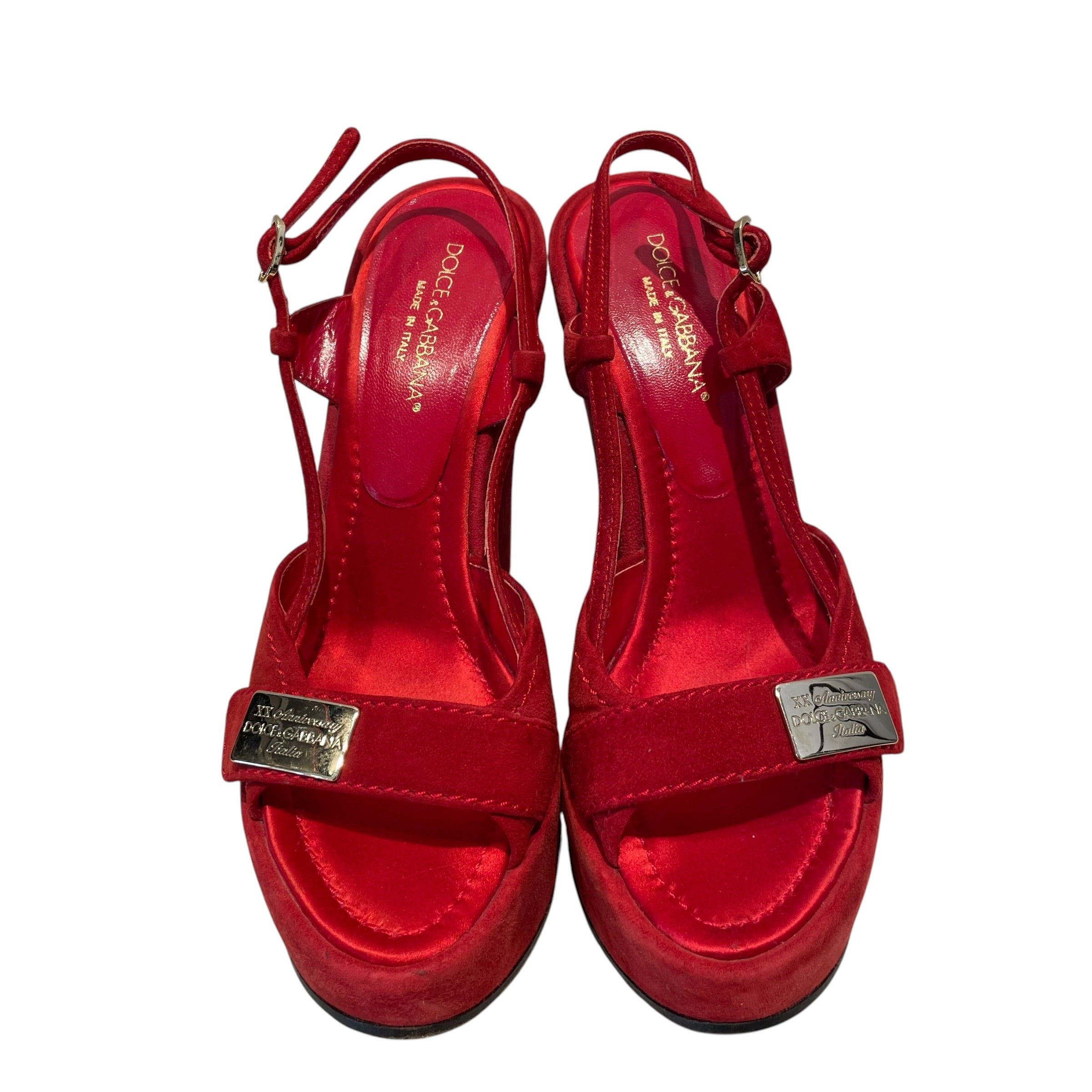 DOLCE&GABBANA/Heels/EU 36/Suede/RED/Vintage D&G view 2
