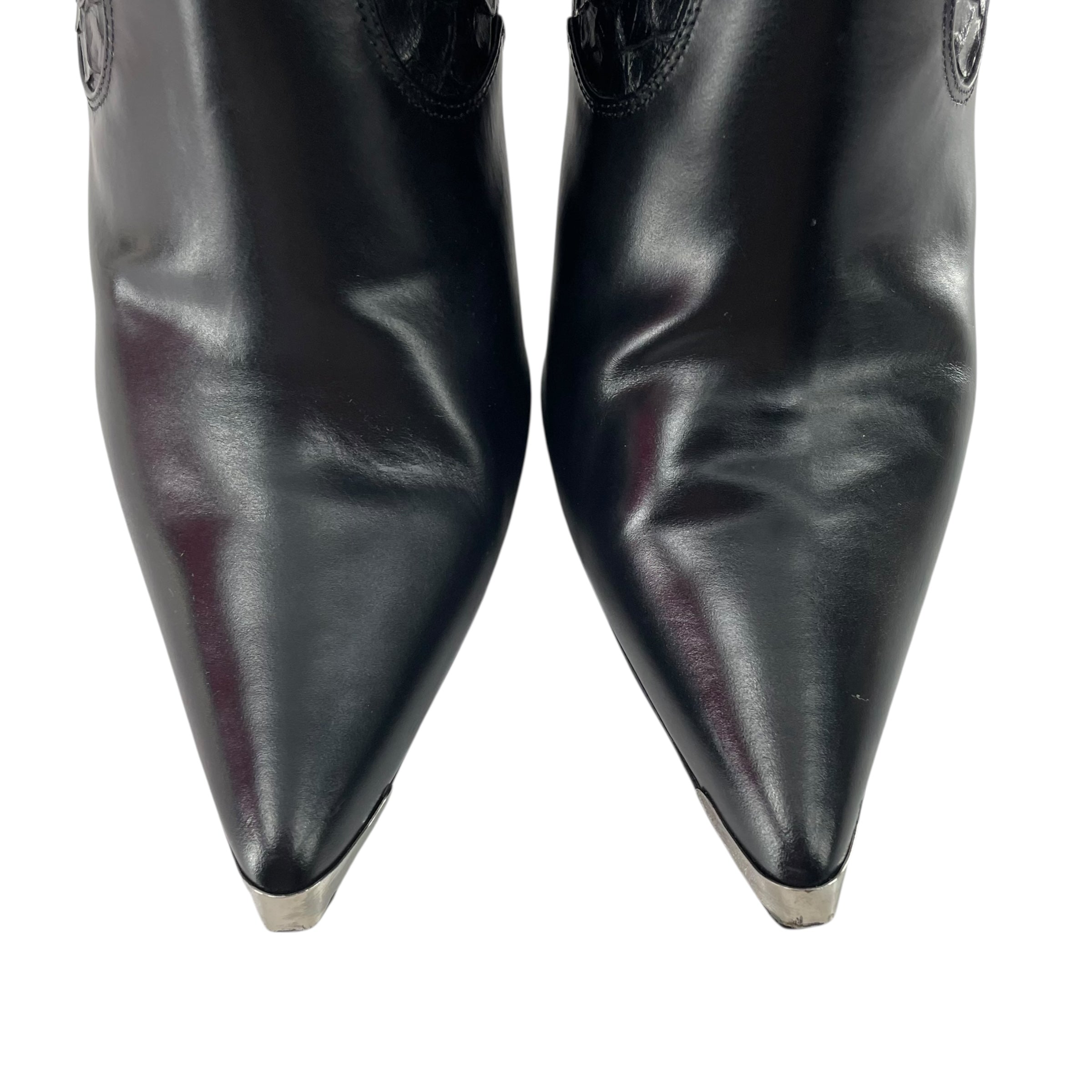 AMIRI/Heels/EU 38/Leather/BLK/SNAKESKIN view 5
