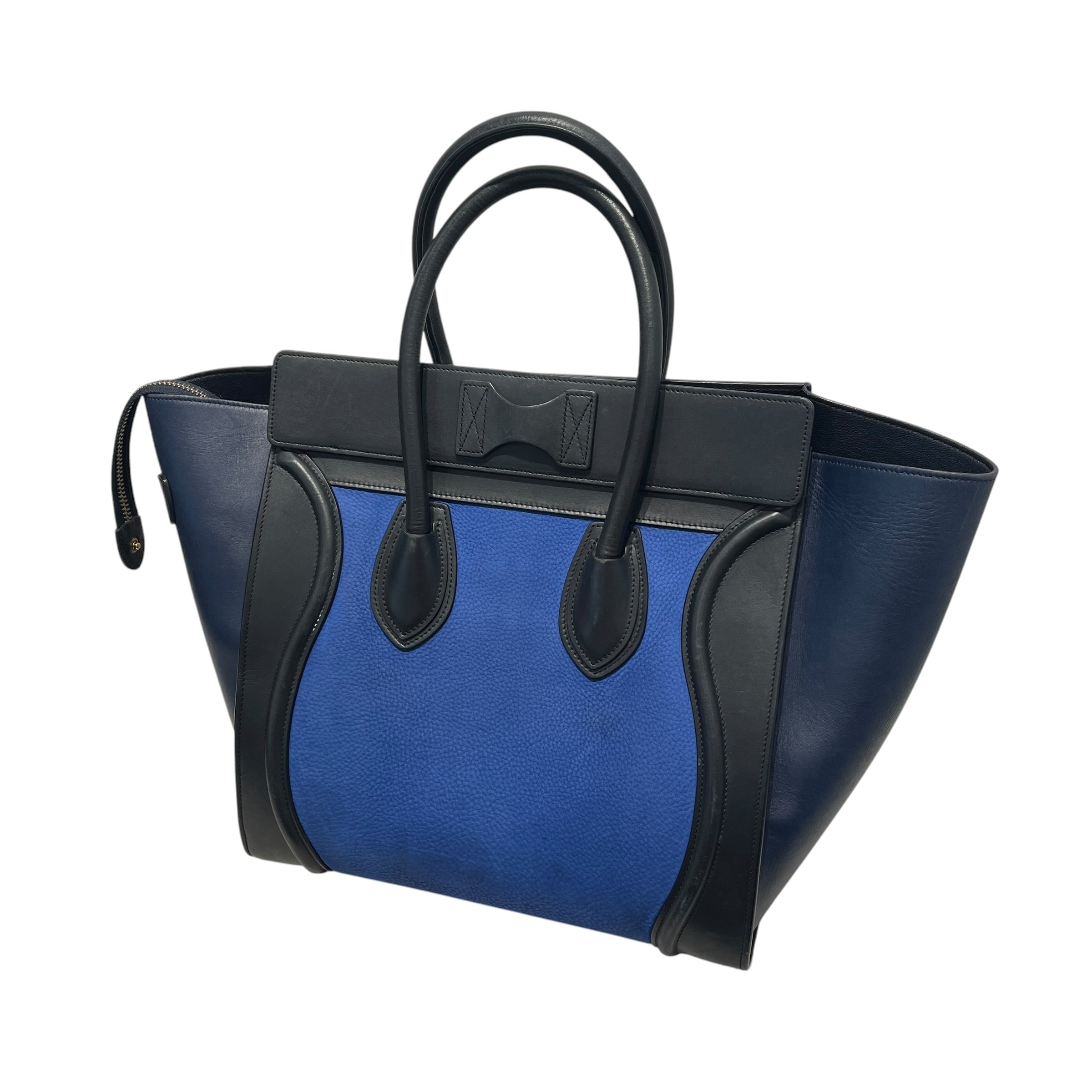 CELINE/Tote Bag/Border/Leather/BLU/Mini Luggage Tote in Blue view 2