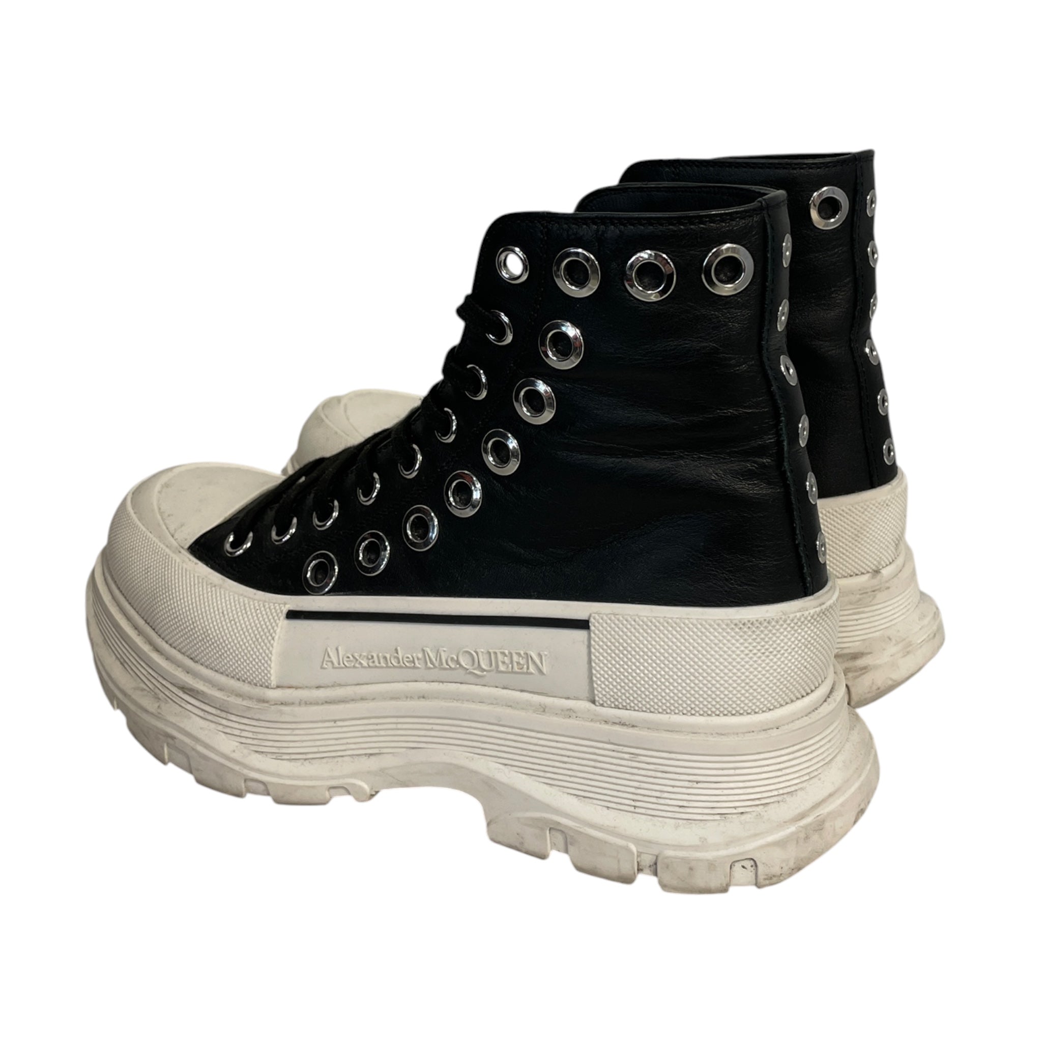 Alexander McQueen/Chelsea Boots/EU 42/Leather/BLK/GROMMETS - METAL HOLES view 2