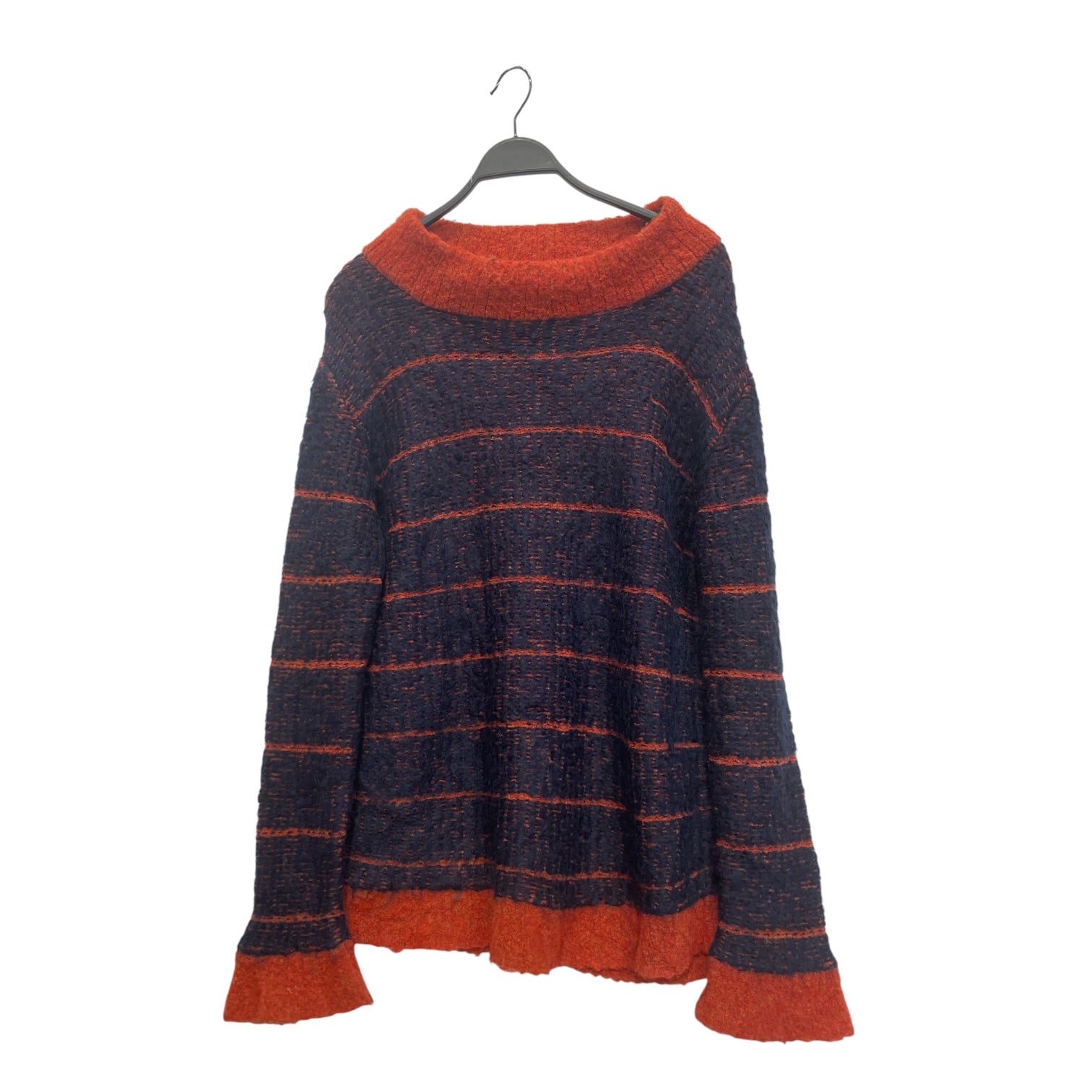 ECKHAUS LATTA/Heavy Sweater/OS/Stripe/Wool/MLT/EKHAUS WOOL ORG BLU TURTLENECK view 1