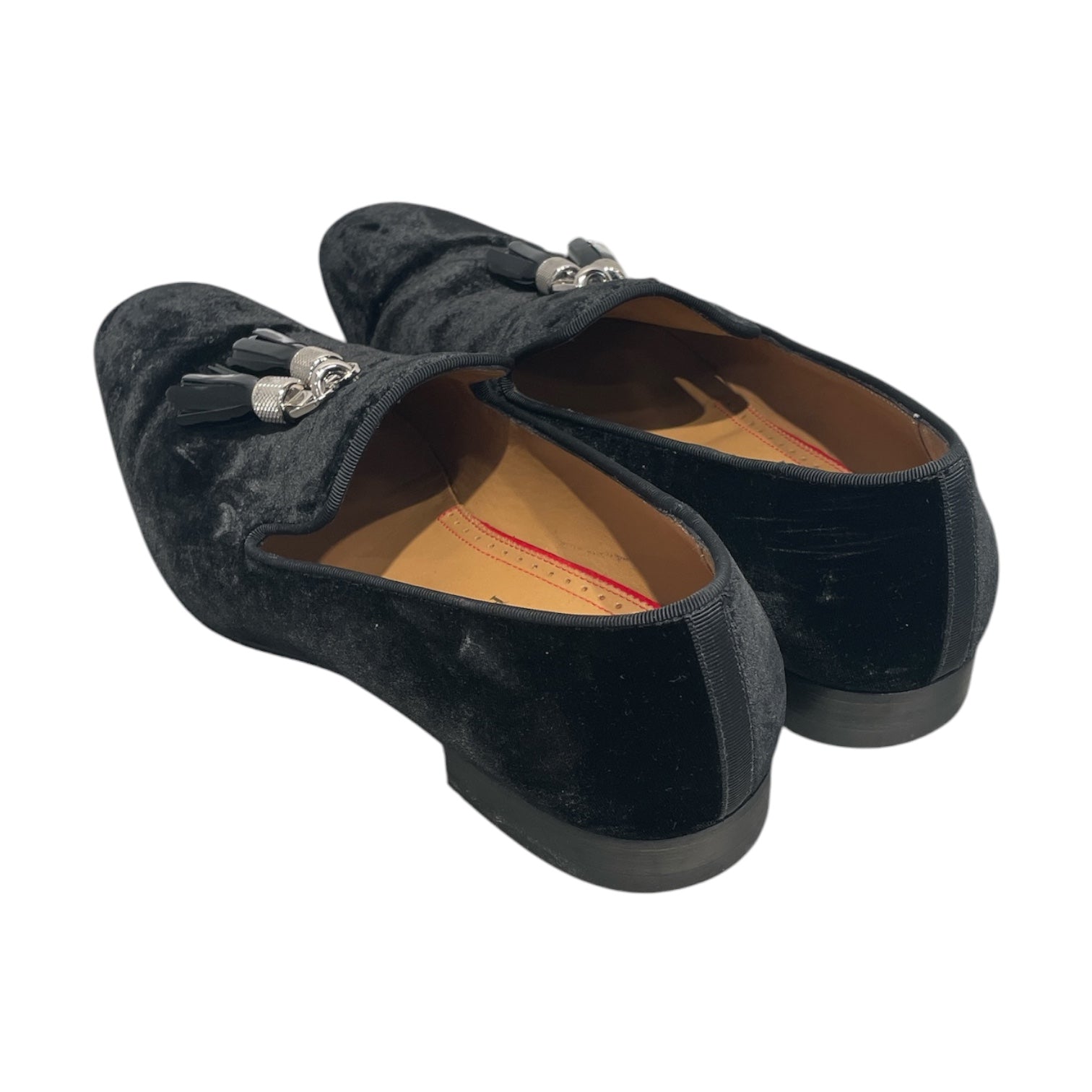 Christian Louboutin/Loafers/US 8/BLK/Black Velvet Tassel Loafers view 2