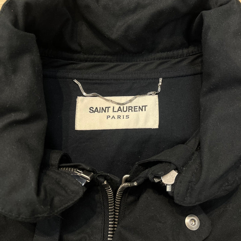 SAINT LAURENT/Coat/50/Cotton/BLK/BARN JACKET REMOVABLE HOOD
