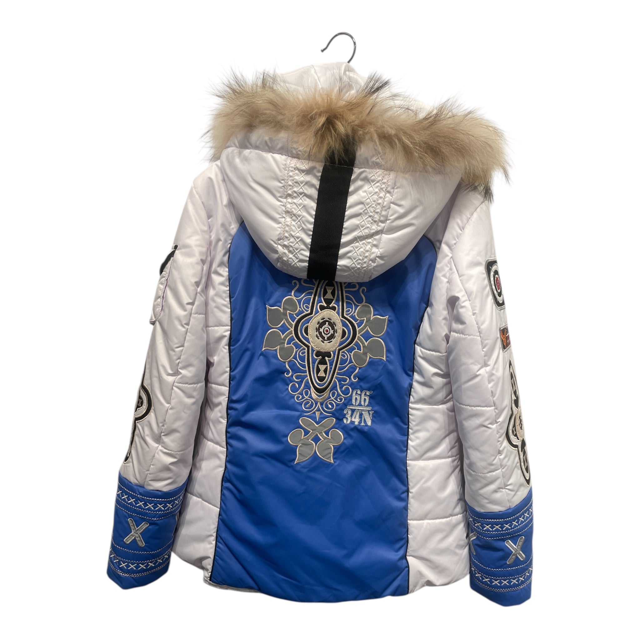 BOGNER/Puffer Jkt/S/Polyester/WHT/RN #54198 FURR HOOD view 2